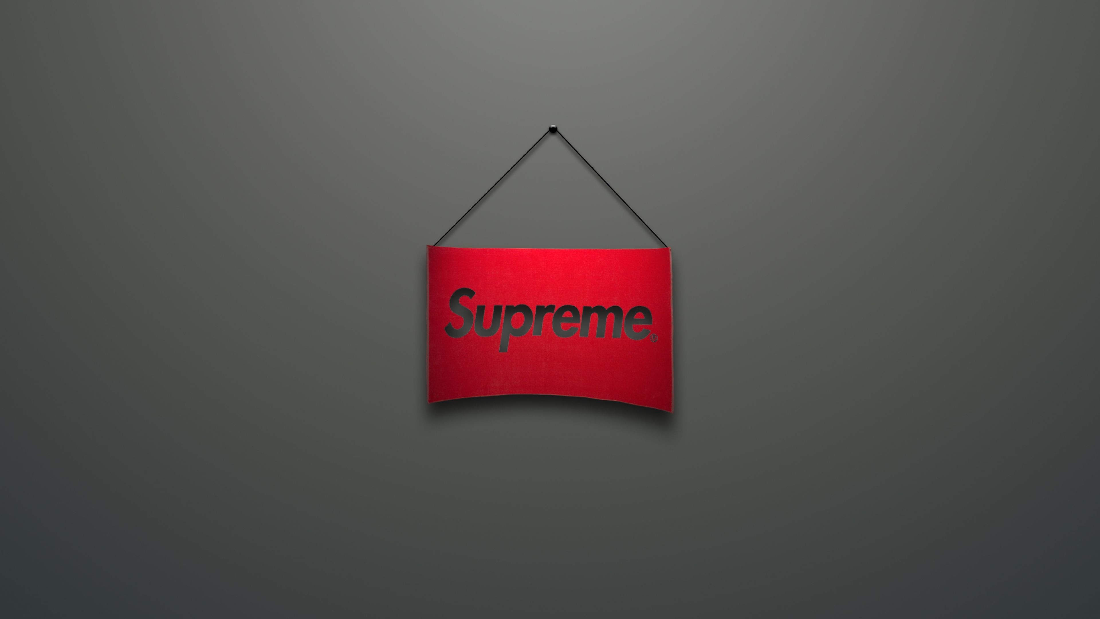 3840x2160 Download Wallpaper  Supreme, Logo, Red, Minimalism 4K .