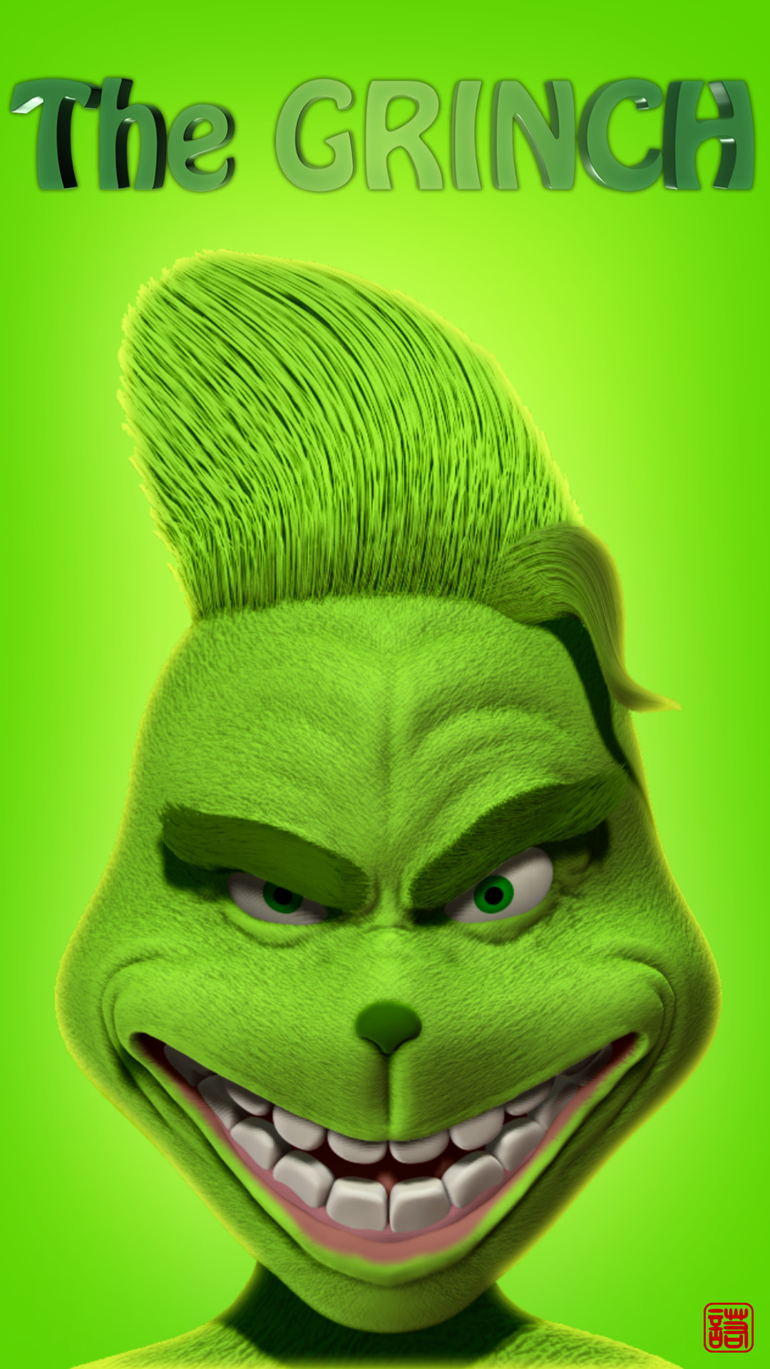 1080x1920 The Grinch waiting for the Christmas spirit to be over
