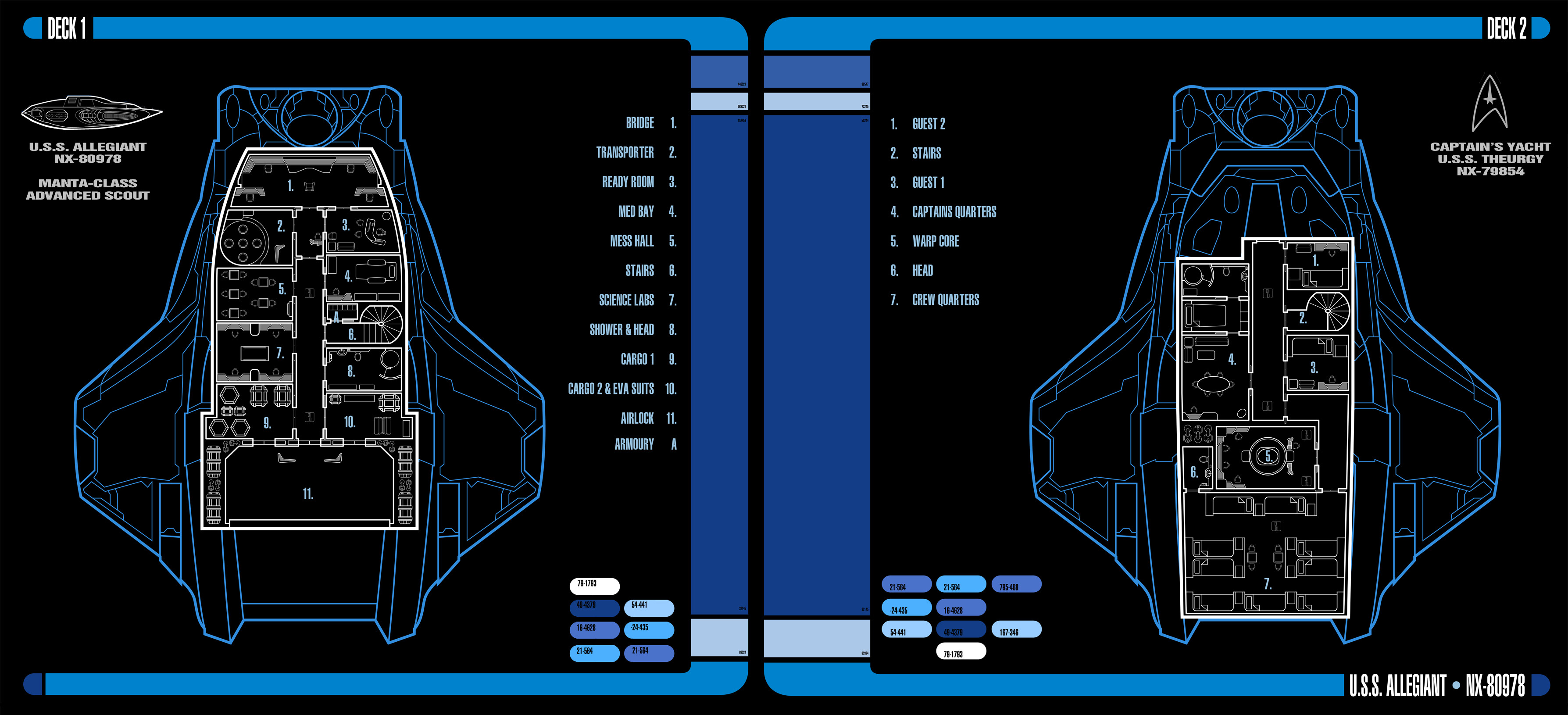3575x1630 ... U.S.S. Allegiant | LCARS Interior View by Auctor-Lucan