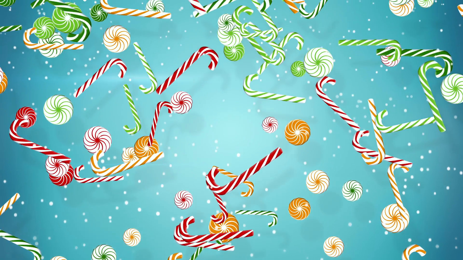 1920x1080 colorful christmas candy canes falling loopable background