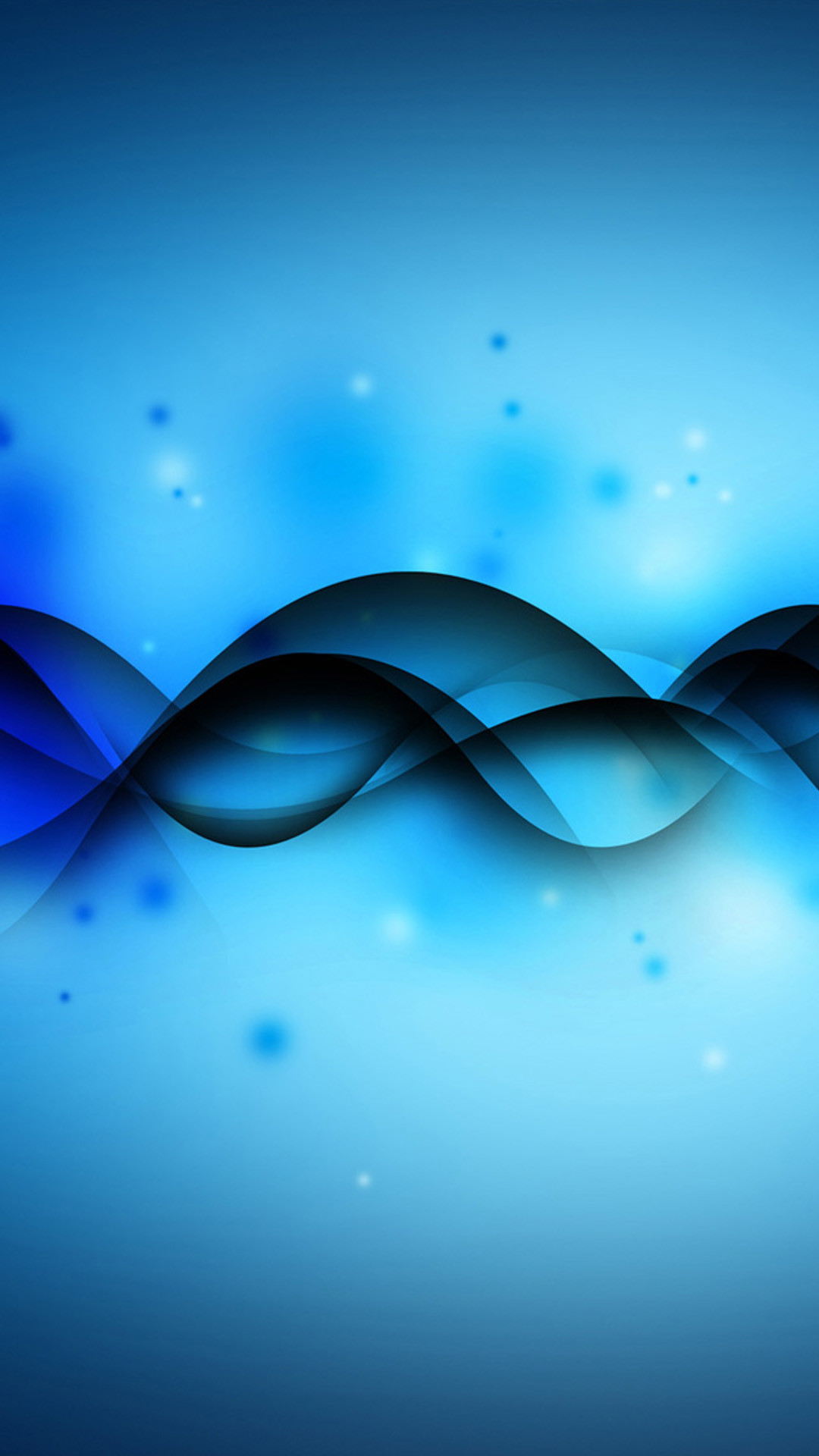 1080x1920 Blue sound waves Galaxy Note 3 Wallpaper