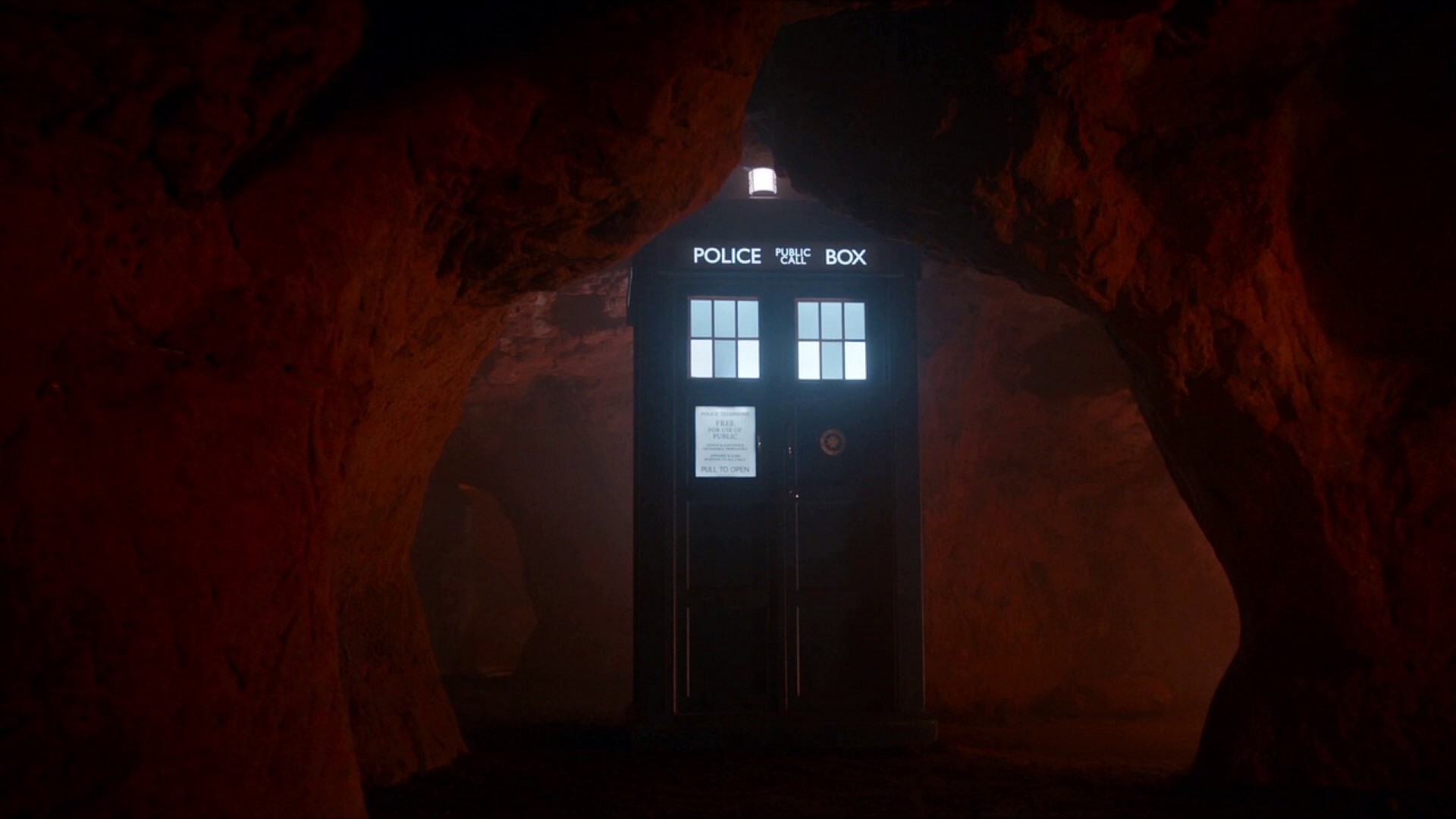 1920x1080 The undisguised appearance of a Type 40 TARDIS' exterior is a silver-grey  cylinder only slightly larger than a police box. Its door is recessed and  slides ...