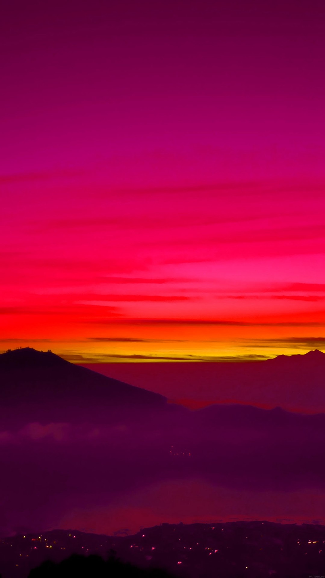 1080x1920 Red Balinese Dream Sea Mountain Sunset #iPhone #6 #wallpaper
