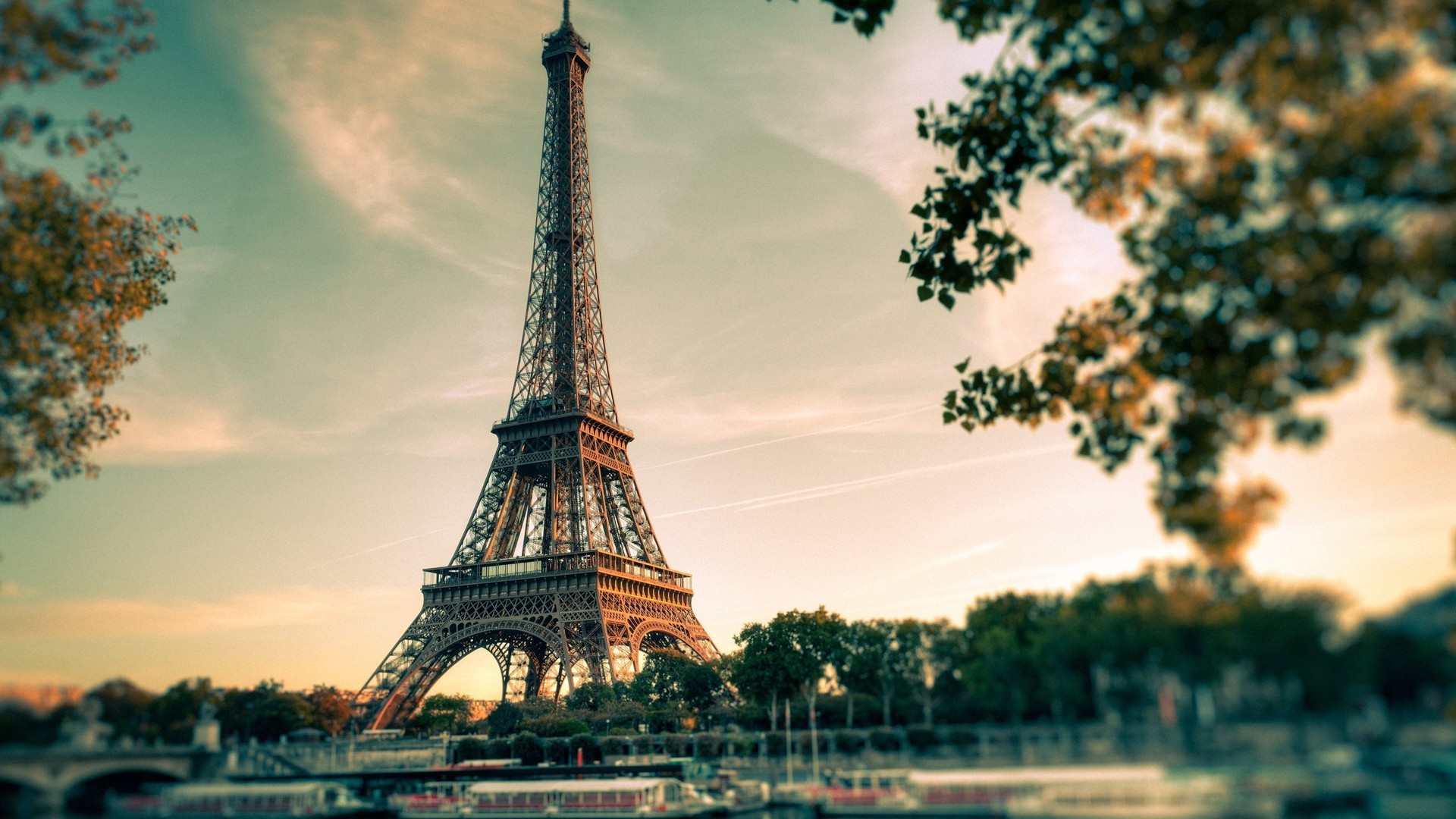 1920x1080  Eiffel Tower, Clouds, Paris Wallpaper HD