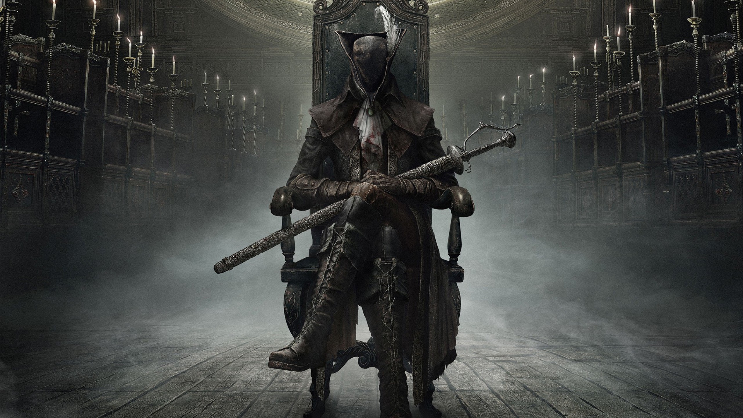 2560x1440  Wallpaper bloodborne, from software, weapons, art