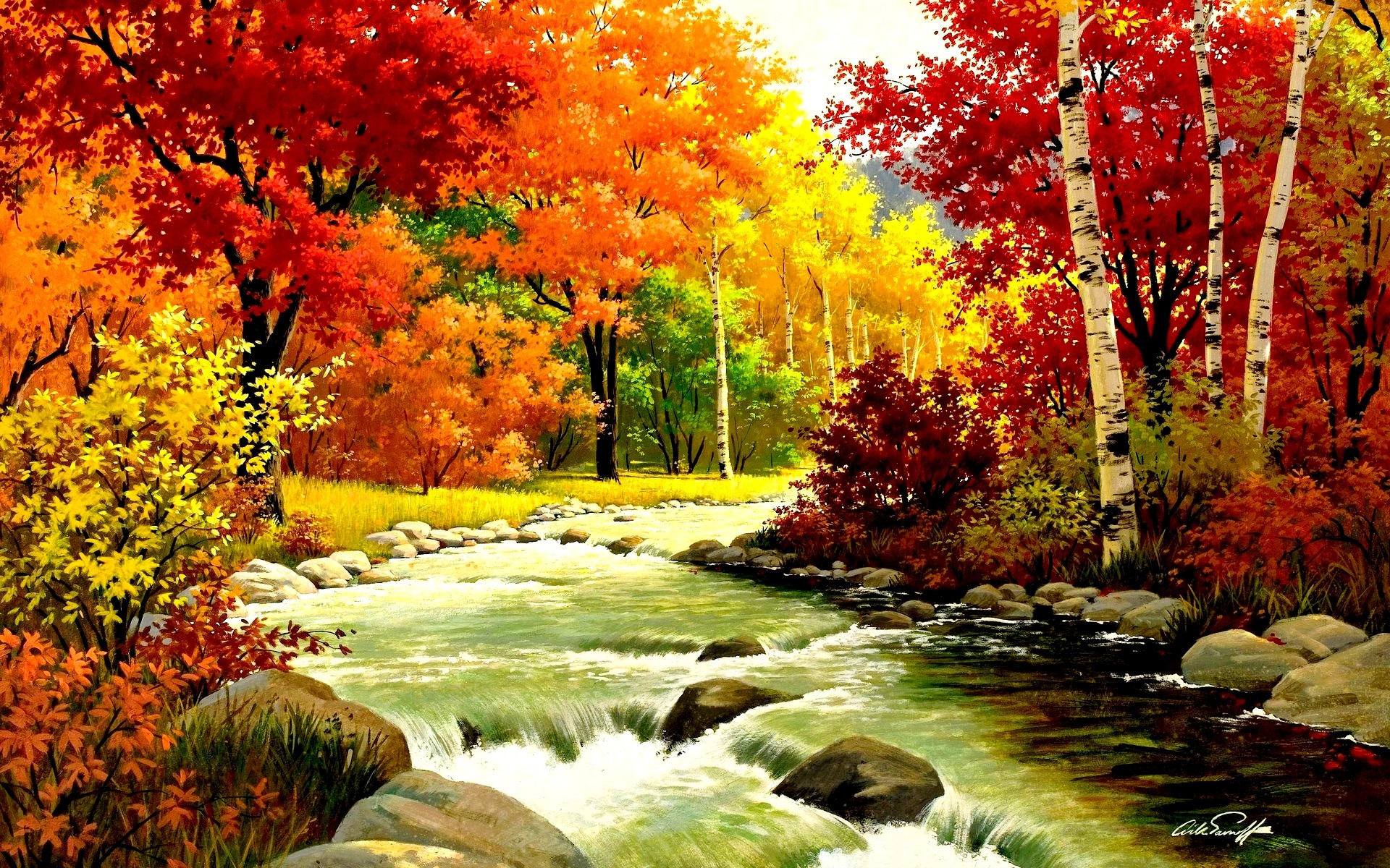 1920x1200 Autumn Fall Wallpapers River