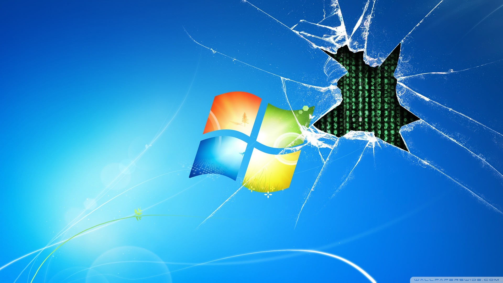 1920x1080 Windows 7 runs on the Matrix [Wallpaper] | Reviews, news, tips