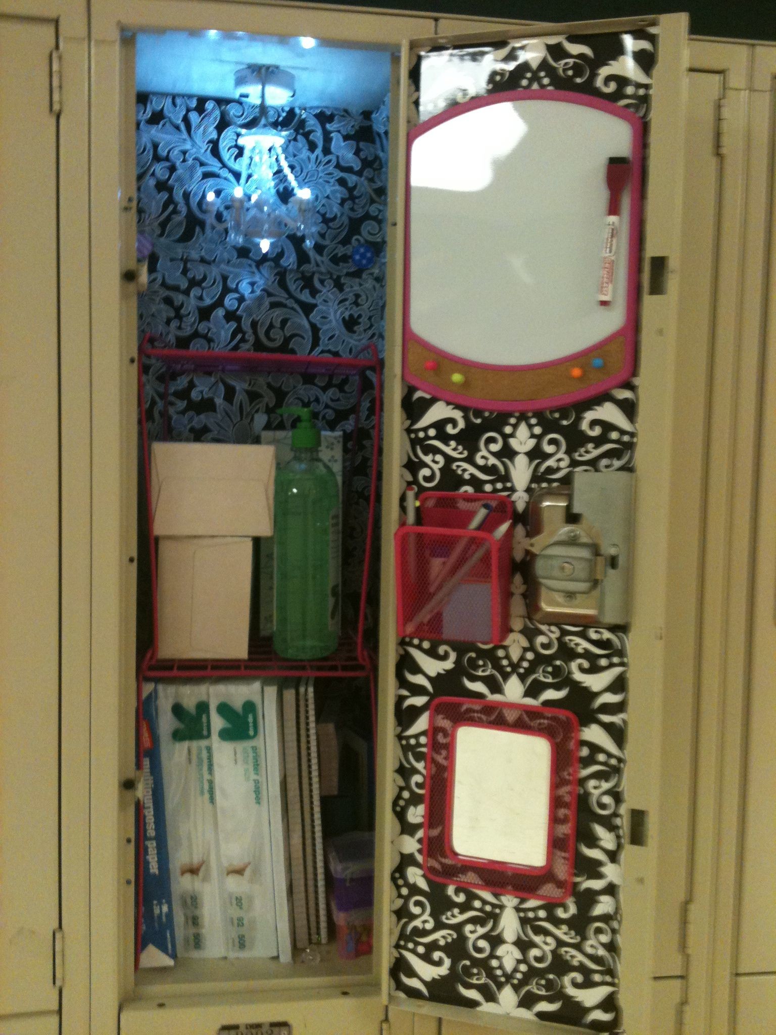 1536x2048 Locker decorated. Used magnet wallpaper for door. The kit did not include  enough for
