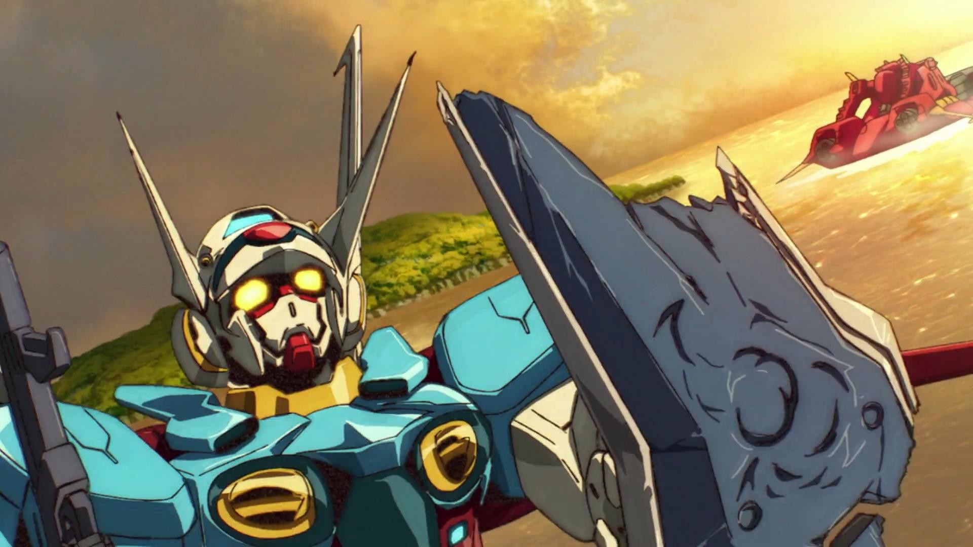 1920x1080 Gundam Reconguista in G Gundam G no Reconguista G-Self Shield Battle Damage  Ocean