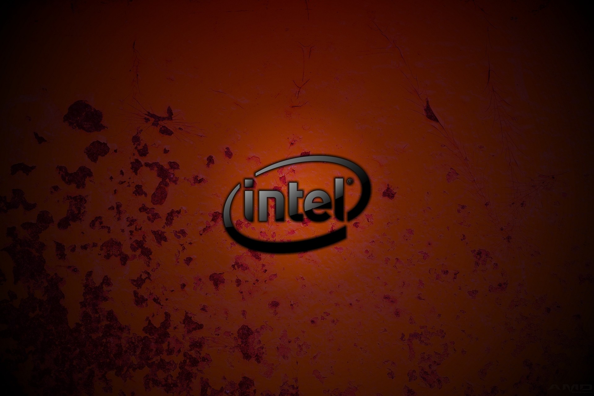 1920x1280 Intel Logo Dark Rust Red