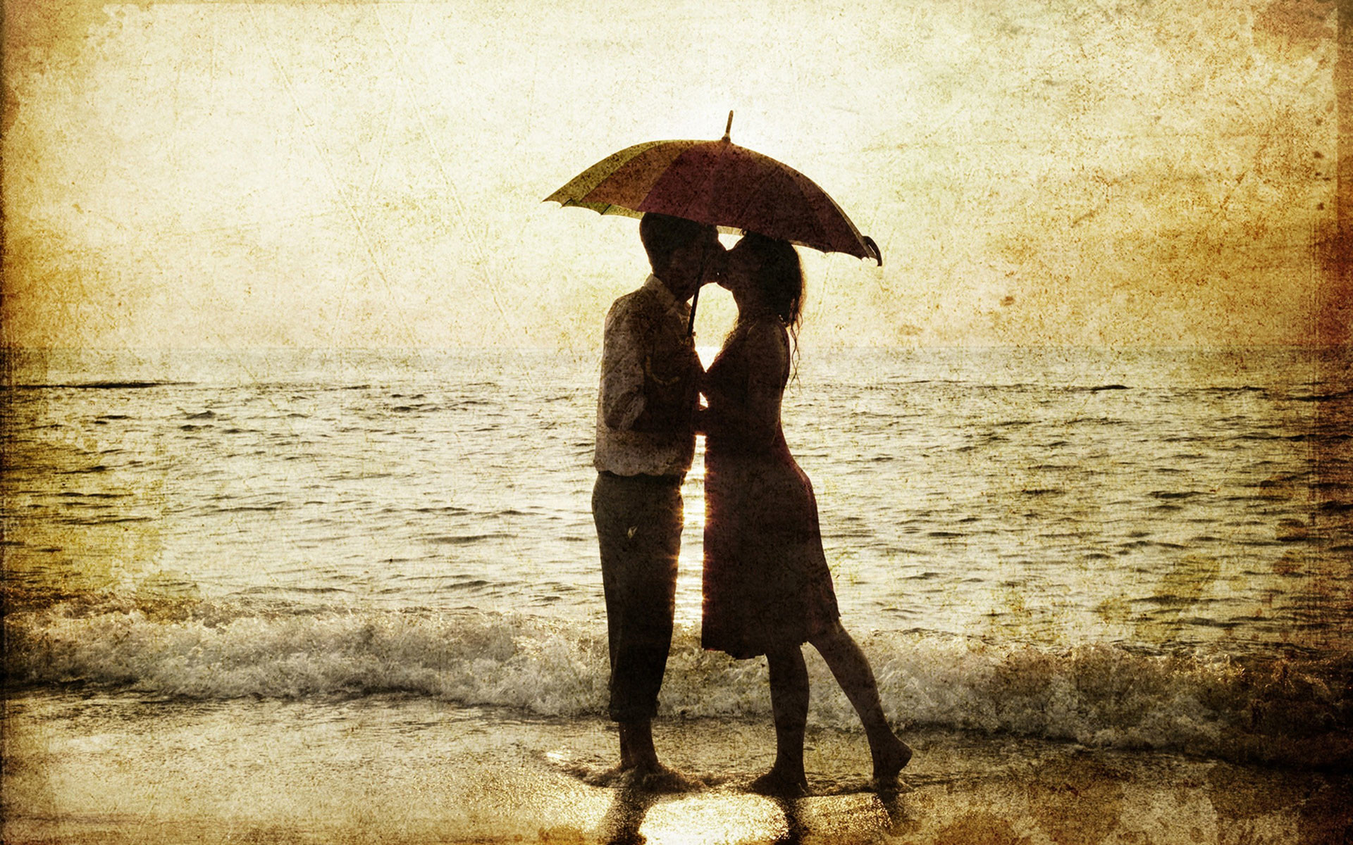 1920x1200 Romantic Love Couple in Rain hd wallpapers