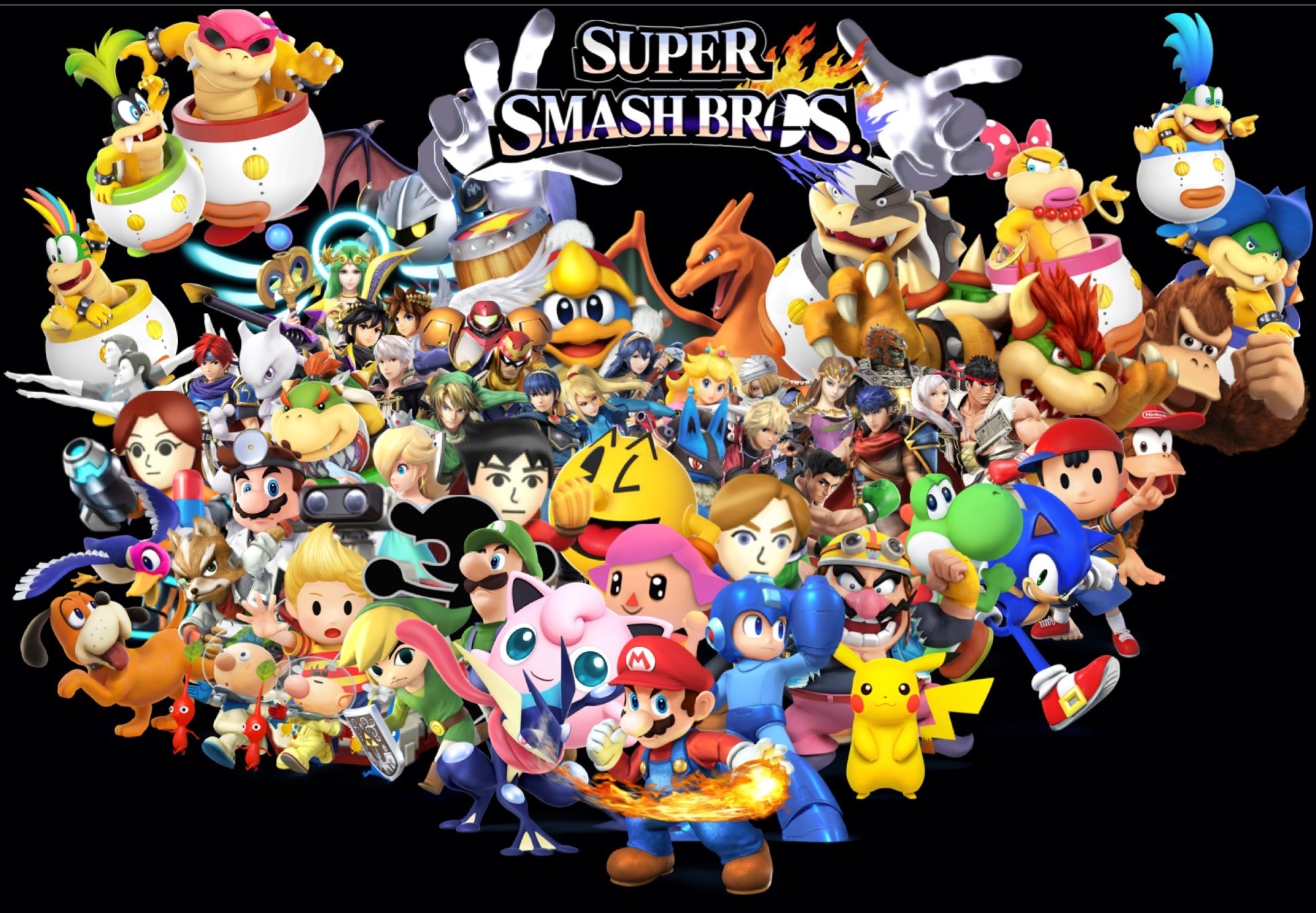 1951x1353 User blog:InklingChris/Smash Bros wallpaper of all character plus DLC and  skin swaps. Also, Smash Bros comic anoncement. | Smashpedia | FANDOM  powered by ...