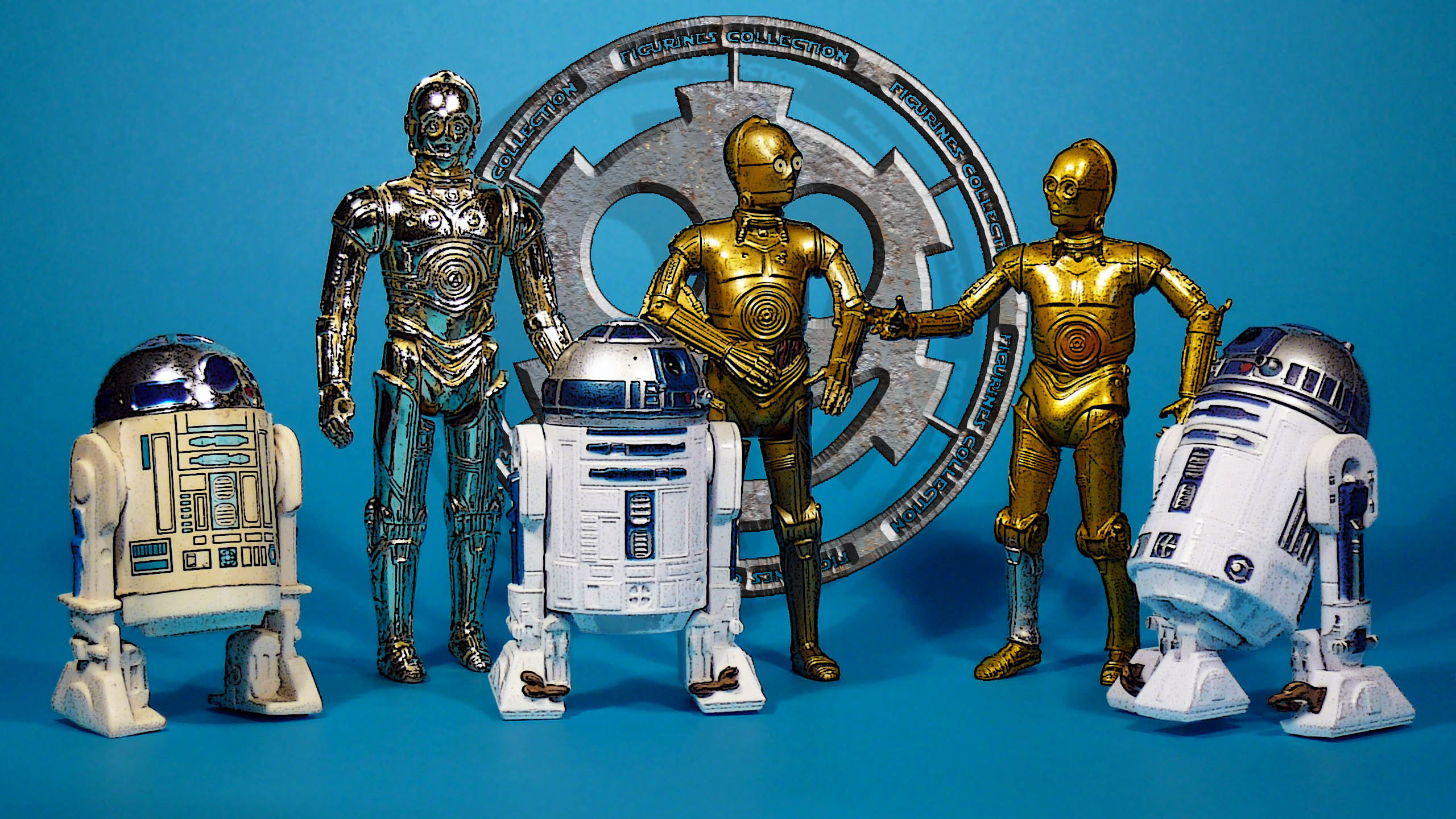2560x1440 C-3PO & R2-D2 #StarWars #ActionFigure #Hasbro