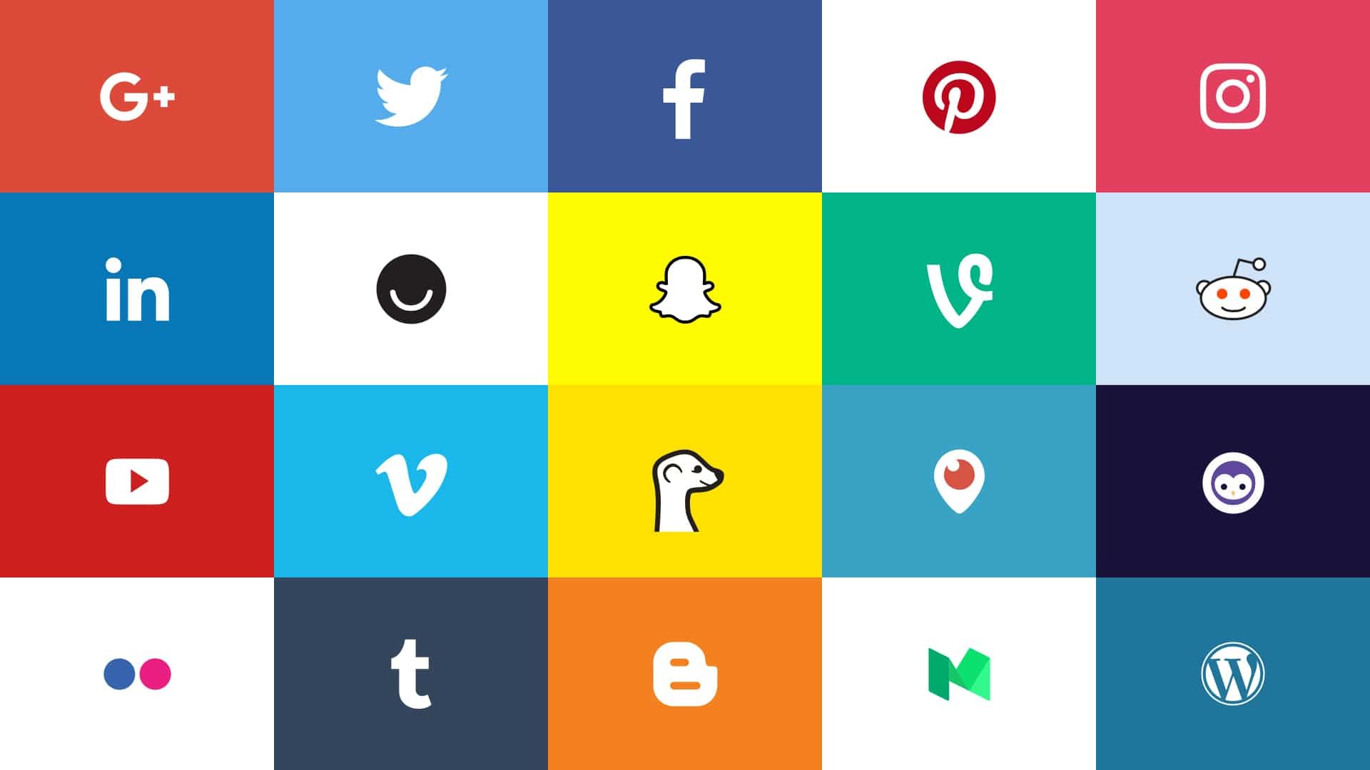 1920x1080 social media logos