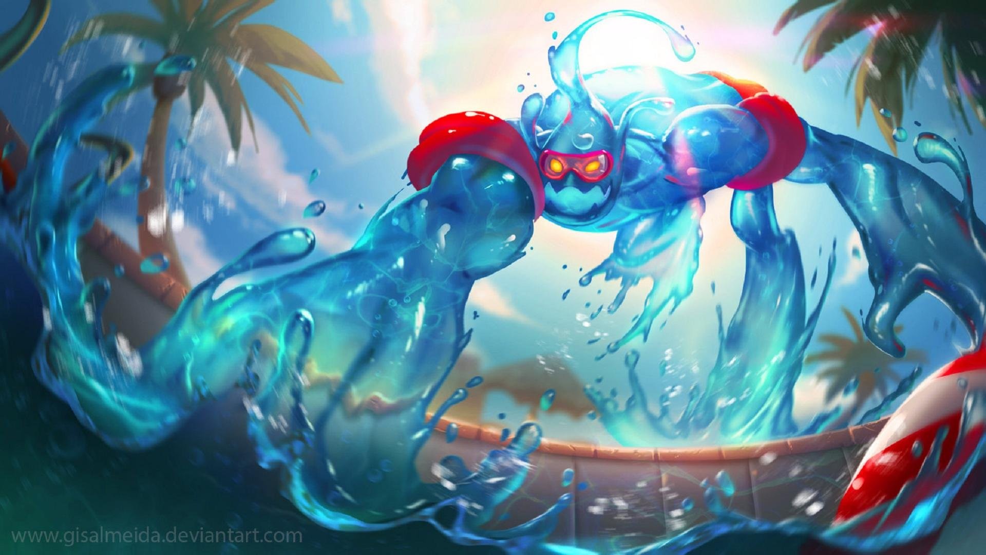 1920x1080 Zac Pool Party by Gisalmeida - League Of Legends wallpaper |  |  871938 | WallpaperUP
