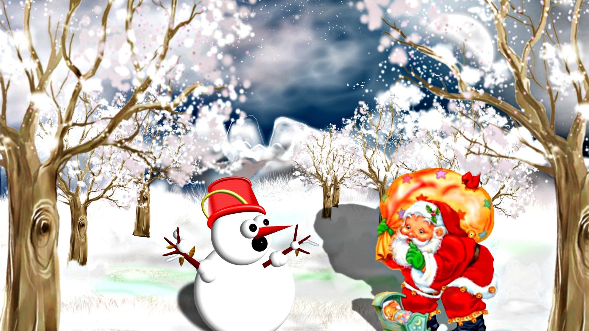 1920x1080 Snowmen Tag - White Snowman Red Pretty Beautiful Beauty Holidays Santa  Snowy Holiday Merry Time Sweet