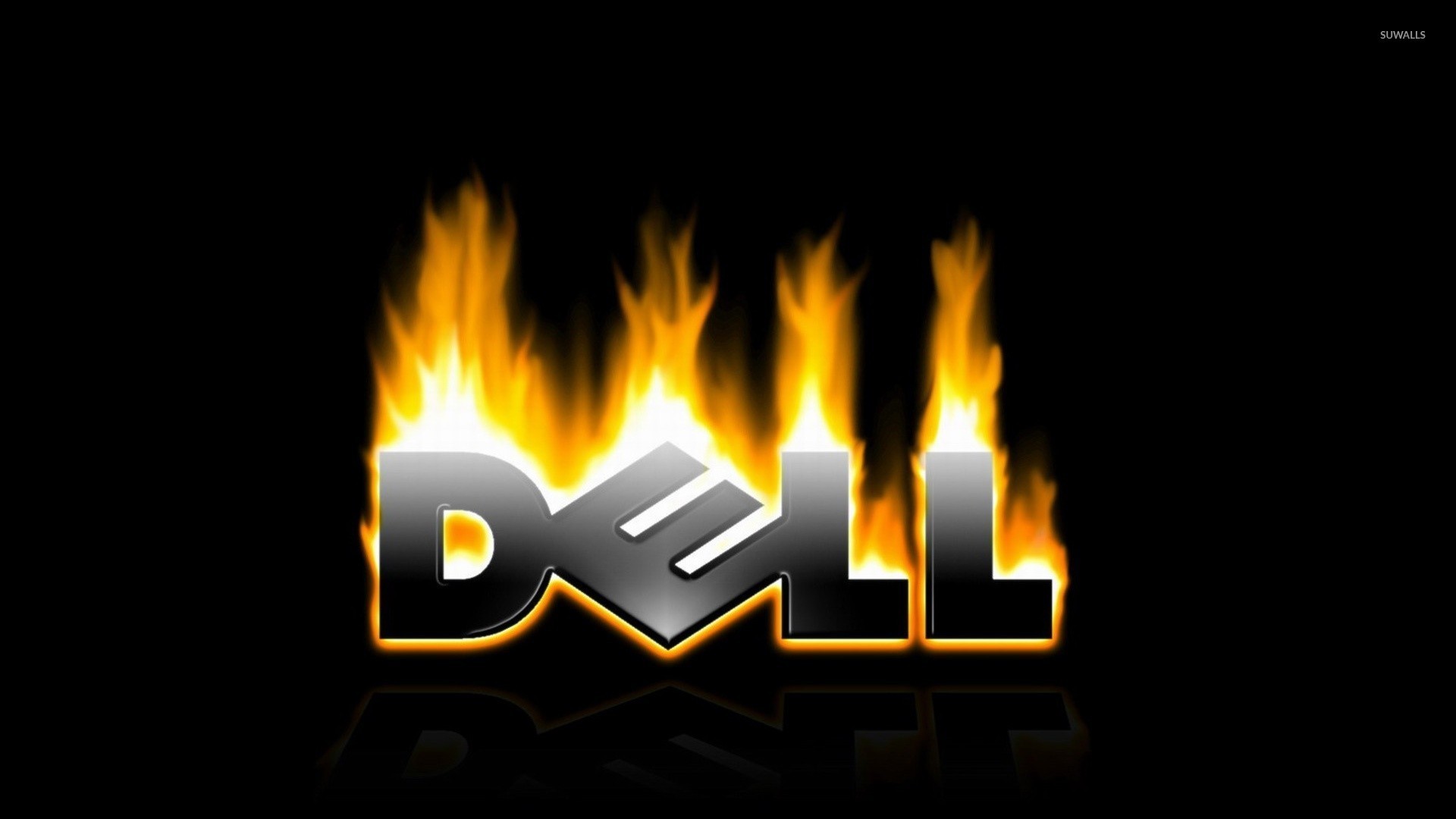 1920x1080 Flaming Dell logo wallpaper  jpg