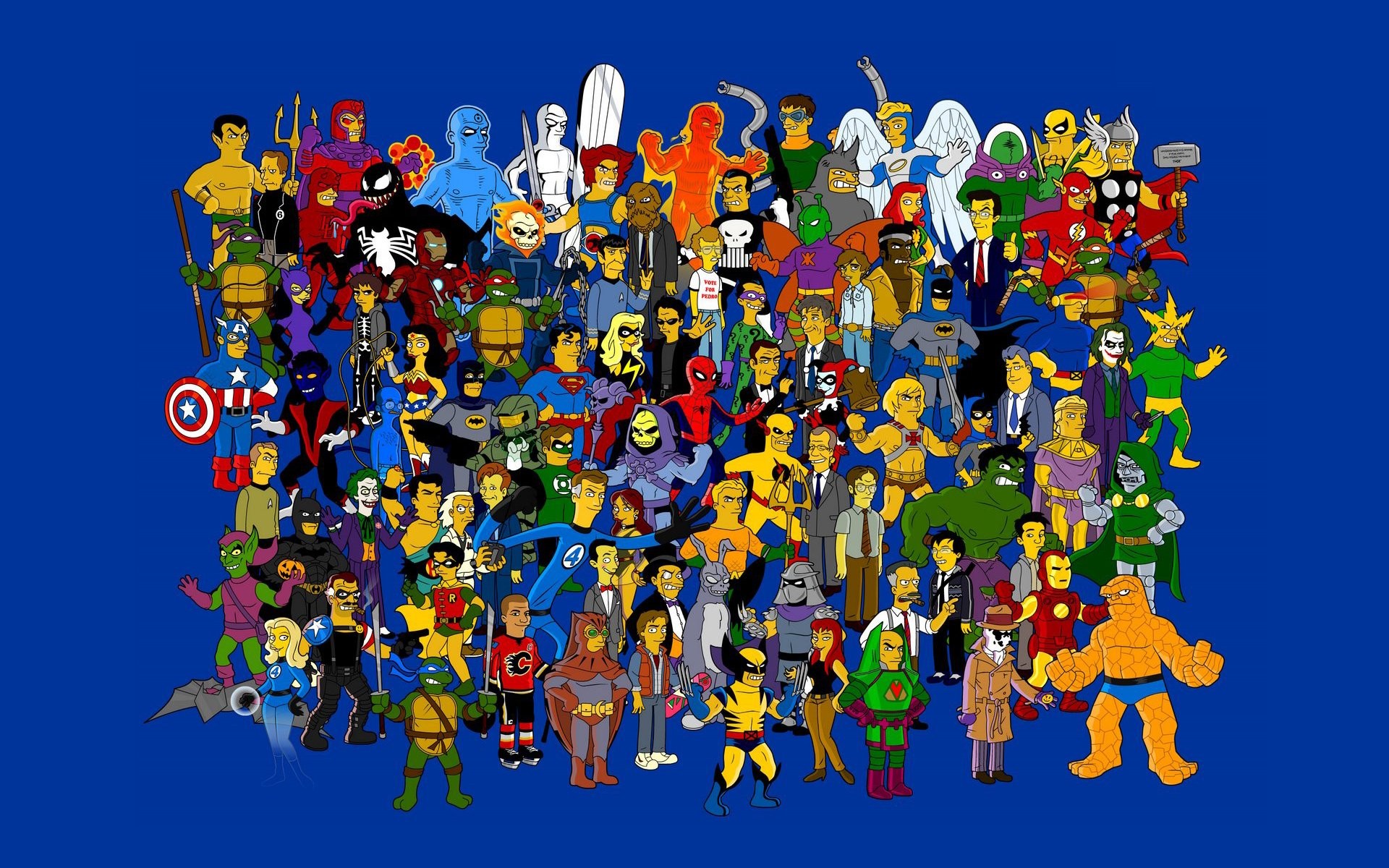 1920x1200 ... Wallpaper in 1440x900 Simpsons Superheroes - WallDevil