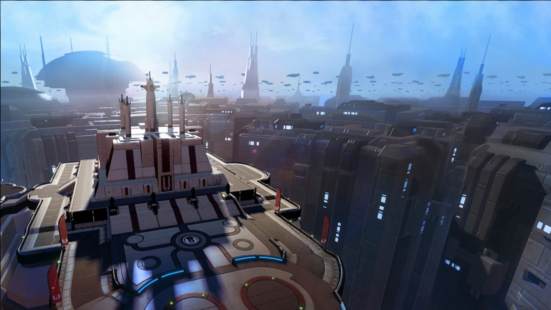 1920x1080 A view of the Jedi Temple on Coruscant.