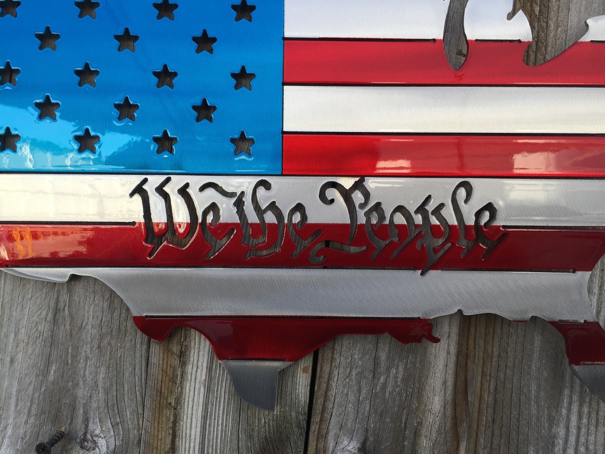 2048x1536 We the People USA Map as an American Flag metal art
