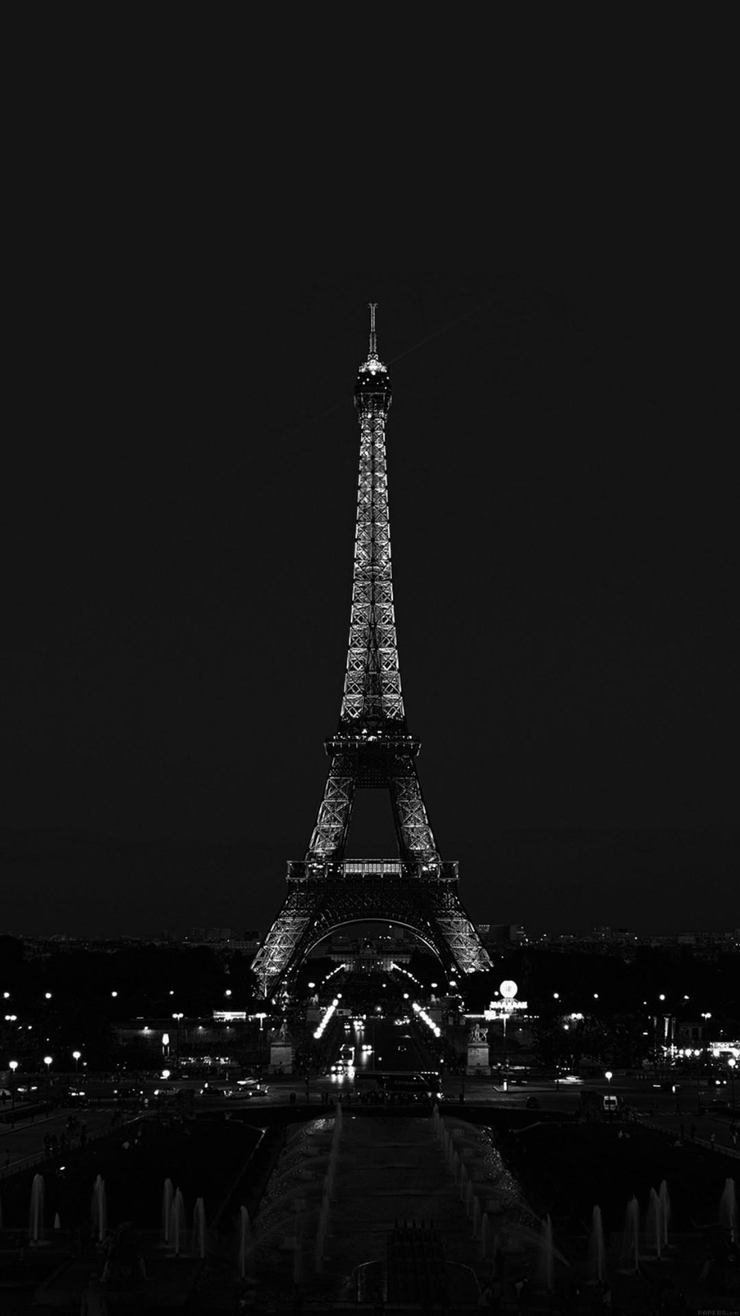 1080x1920 Paris Night France City Dark Eiffel Tower iPhone 8 wallpaper