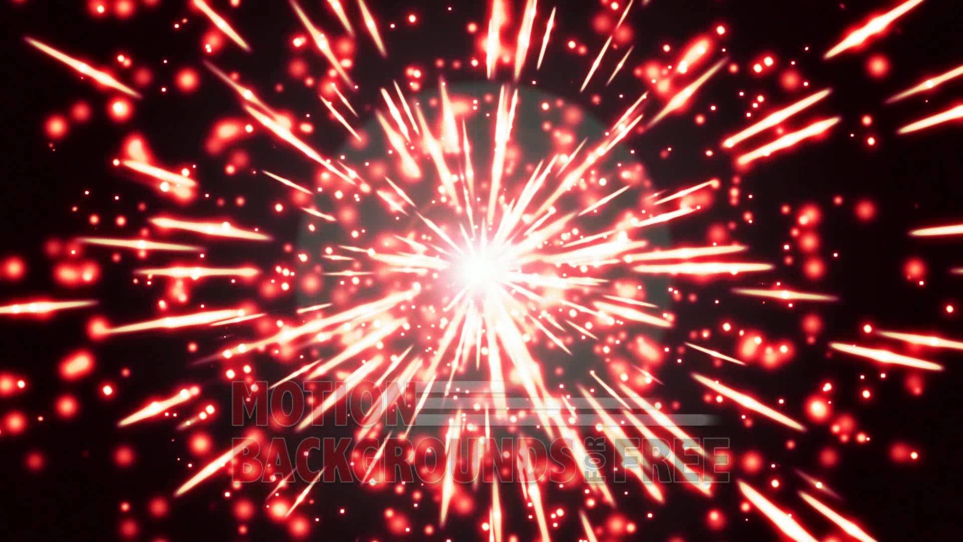 1920x1080 Free Light and Energy Motion Background "Red Fireworks"