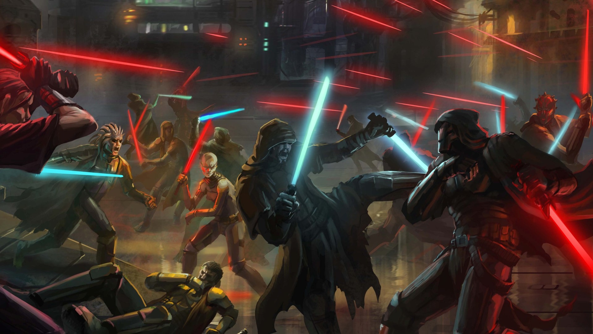 1920x1080 Star Wars Fight Wallpaper for Phones and Tablets