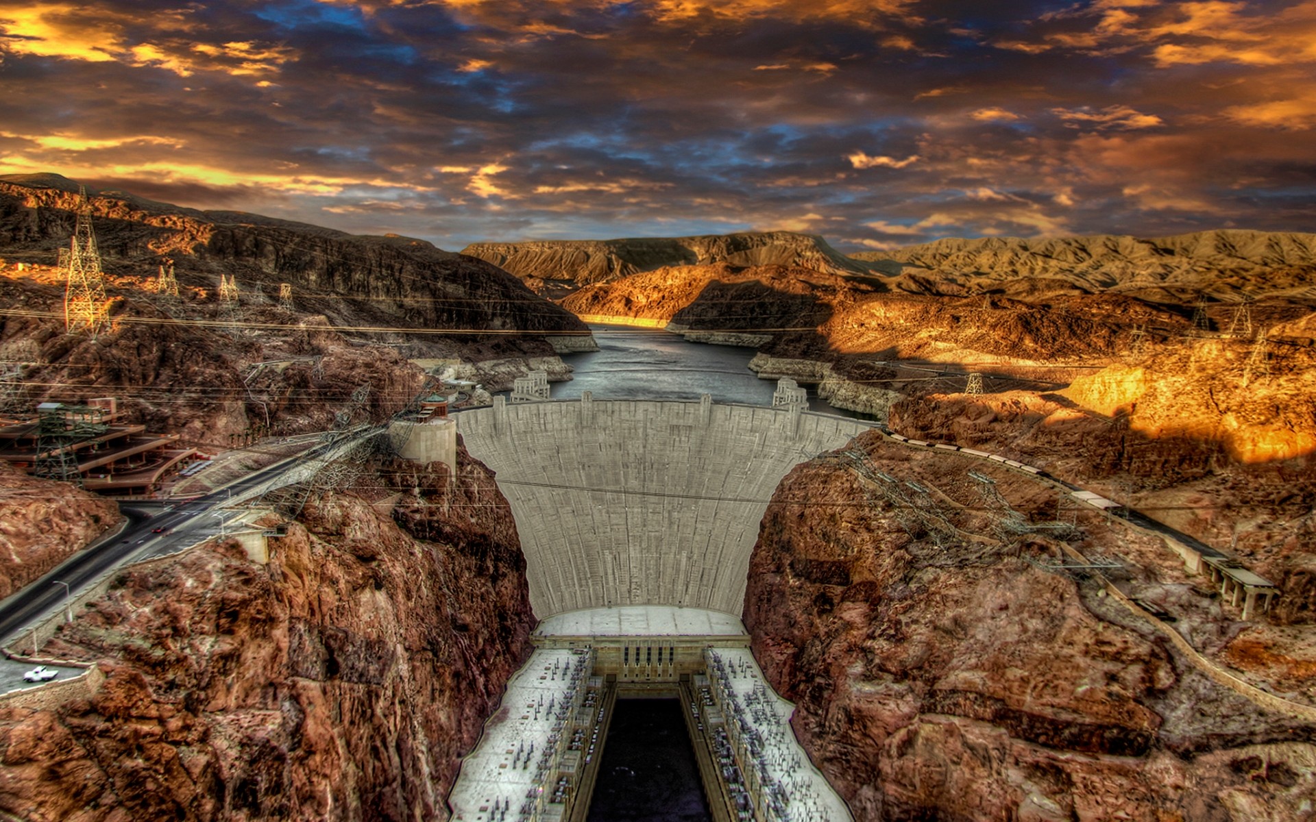 1920x1200 2880x1800 4K HD Wallpaper: Hoover Dam on Colorado River Â· Hoover Dam in a  Free .