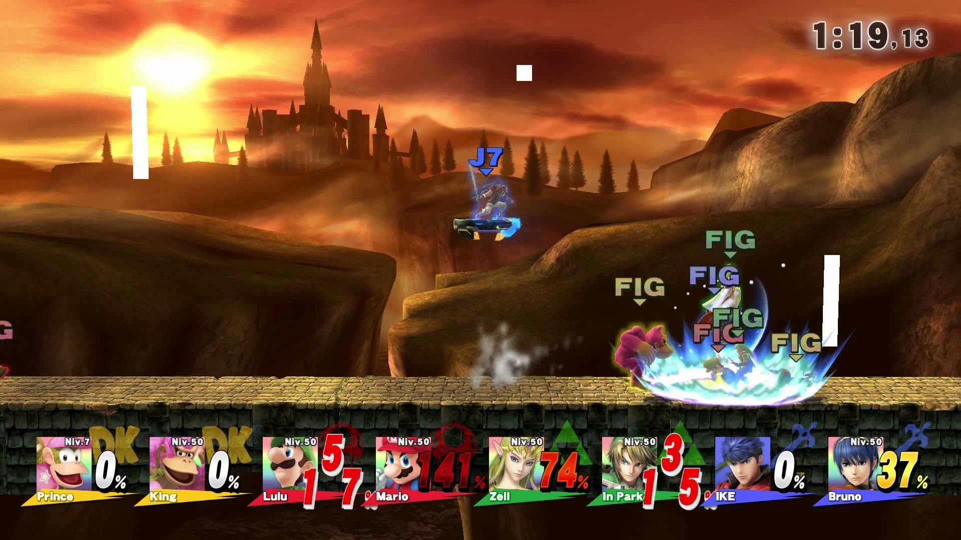 1920x1080 Super Smash Bros Wii U : Diddy Kong & Donkey Kong VS Luigi & Mario VS Zelda  & Link VS Ike & Marth