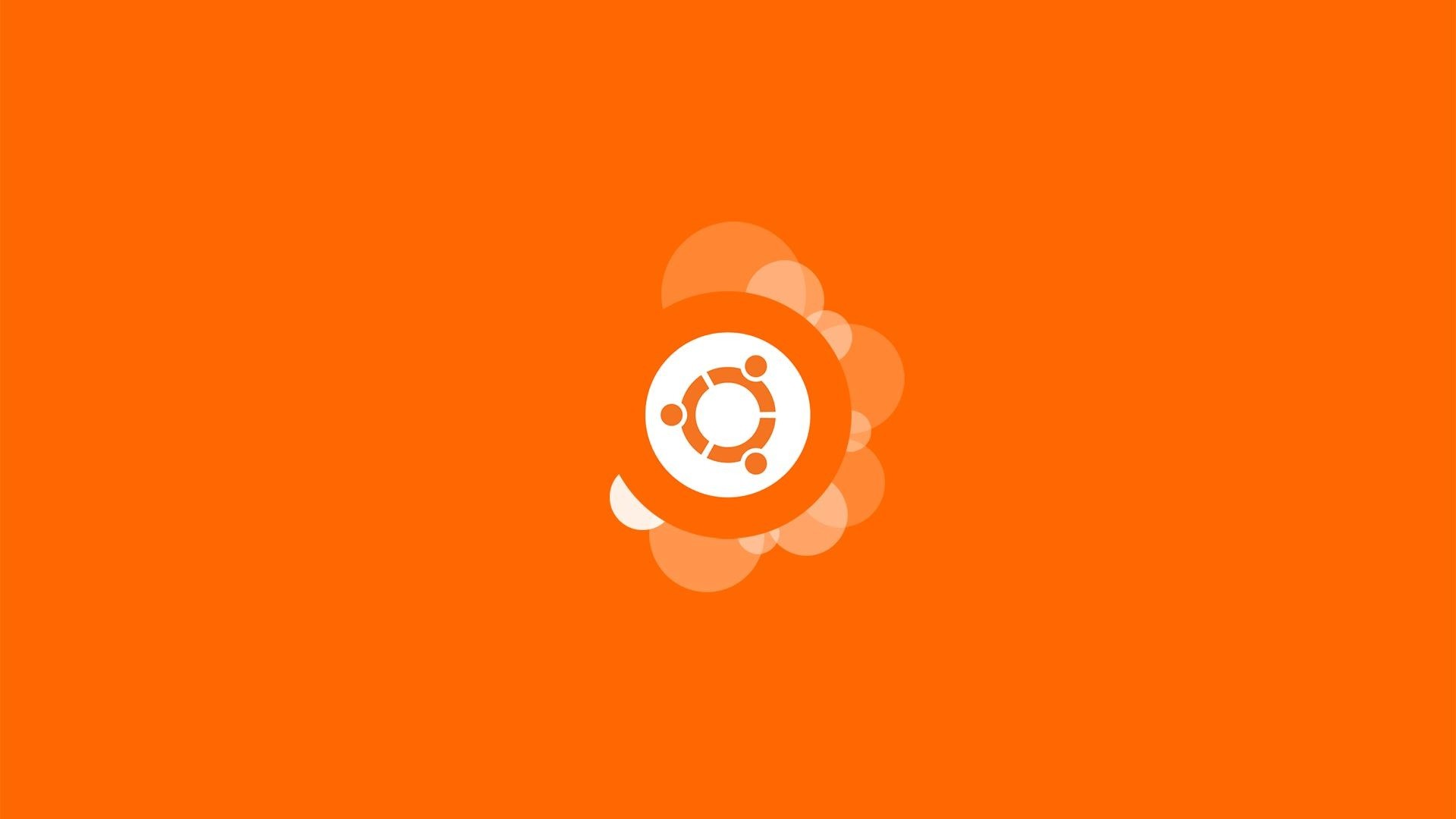 1920x1080 Ubuntu Orange Background