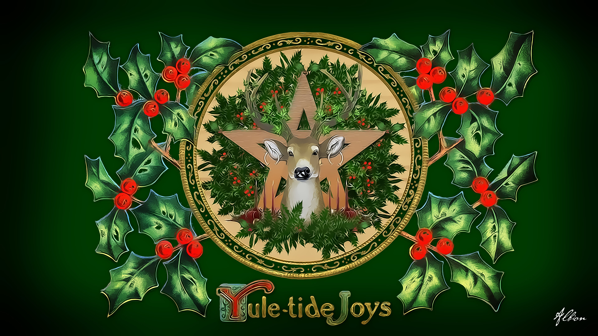 1920x1080 ... Yuletide Greetings from Albion by The-Pagan-Gallery