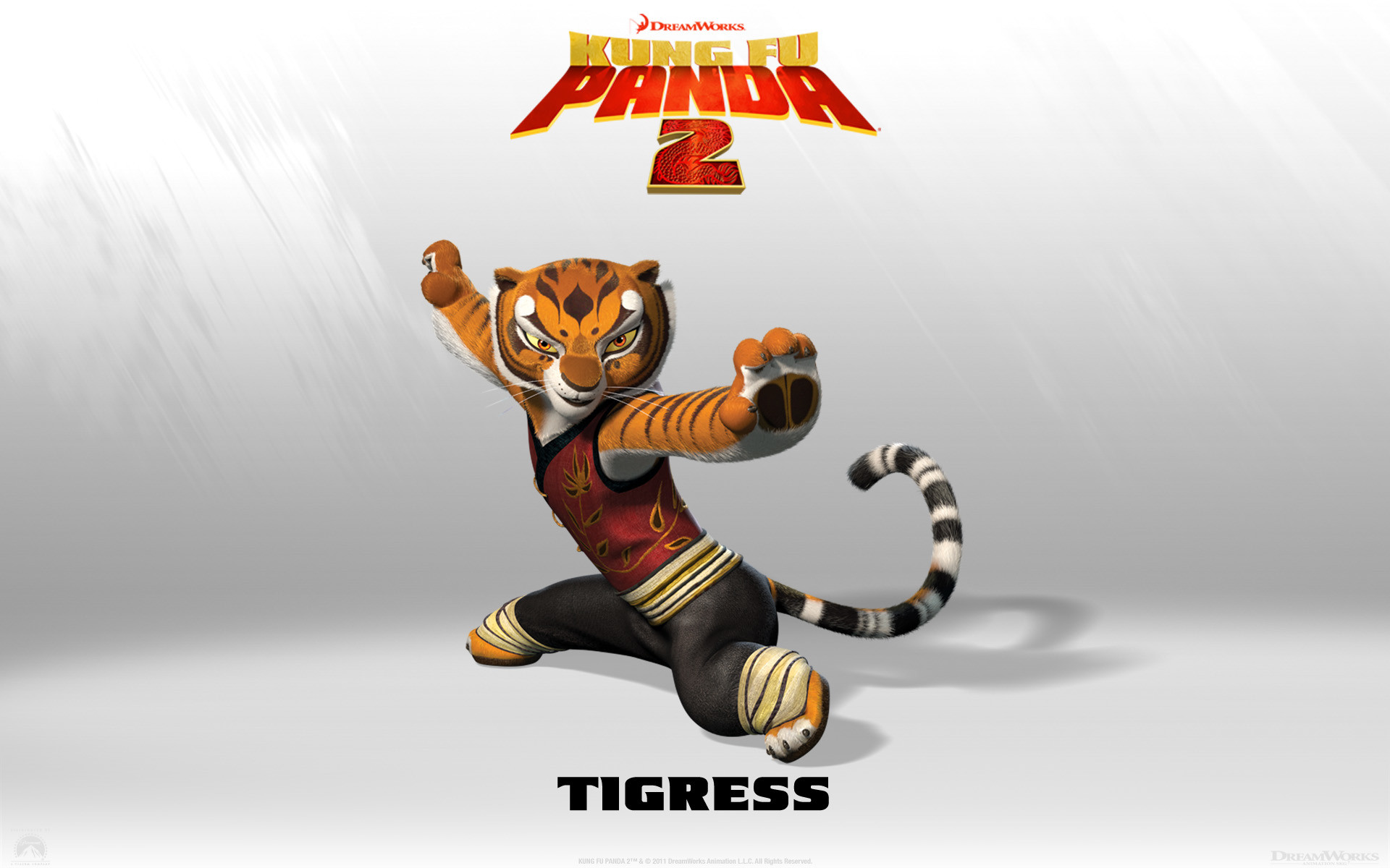 1920x1200 Tigress from Kung Fu Panda 2 Dreamworks CG animated movie wallpaper