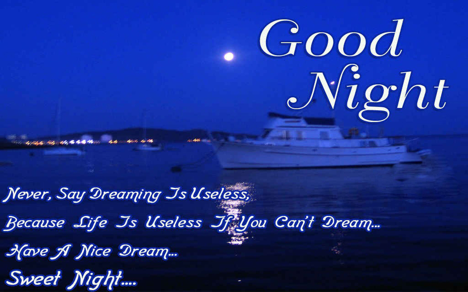 1920x1200 Dream Quote Good Night Wallpaper
