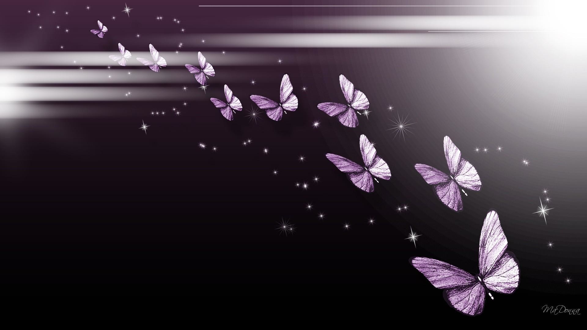 1920x1080 purple butterfly Parade