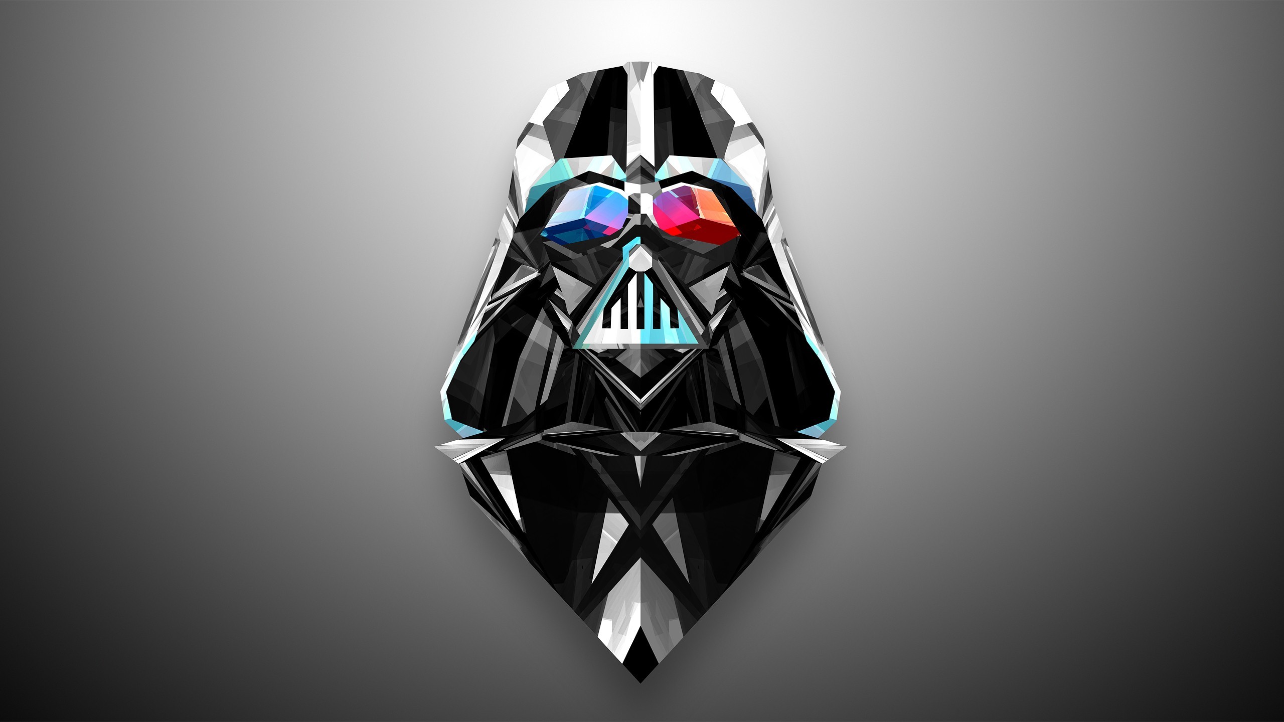 2560x1440 Darth Vader and Daft Punk get the Justin Maller treatment in Helmetica, a  vivid series of geometric wallpapers.