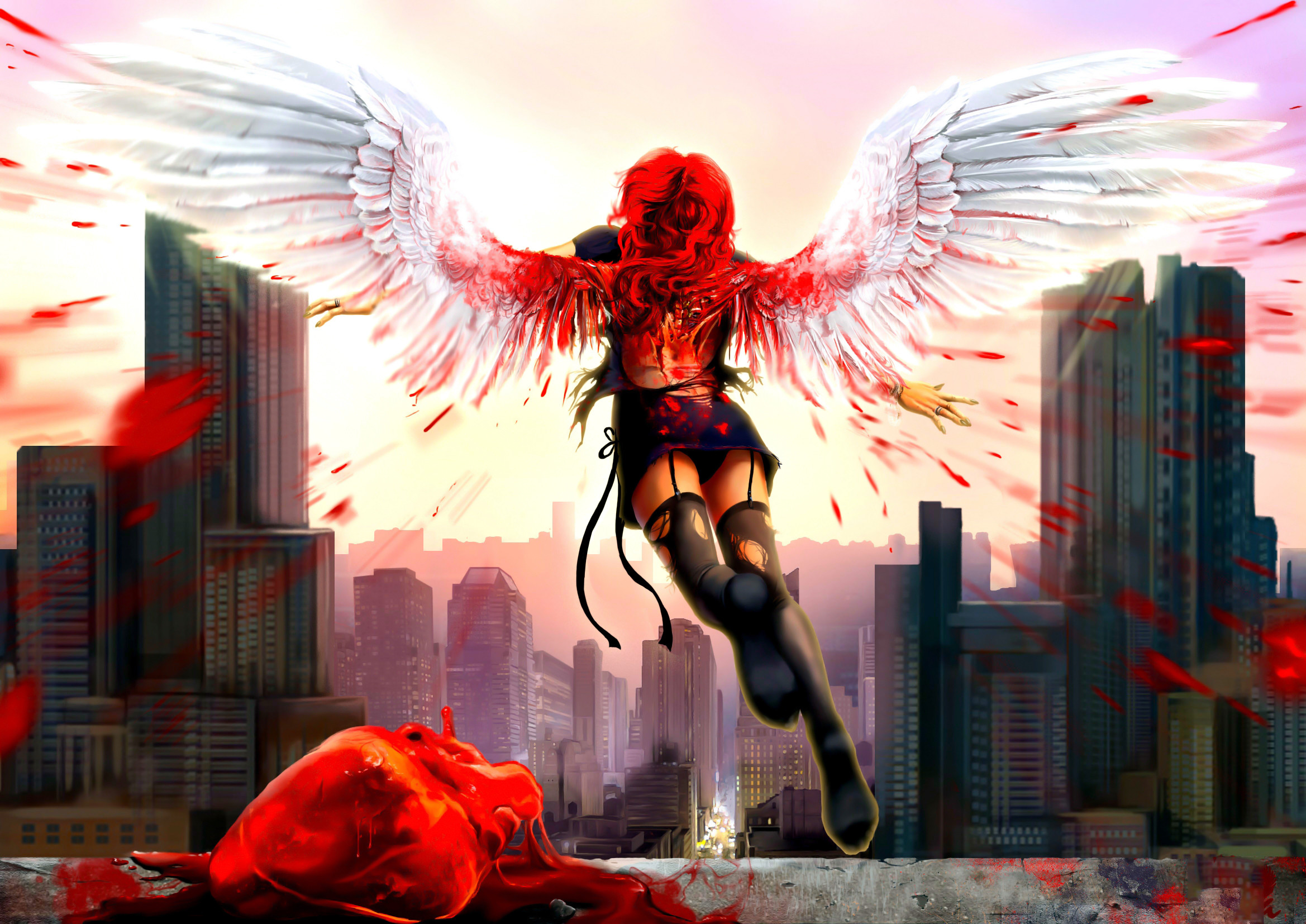 2338x1654 Bloody Anime Angel | Bloody Angel HD wallpapers