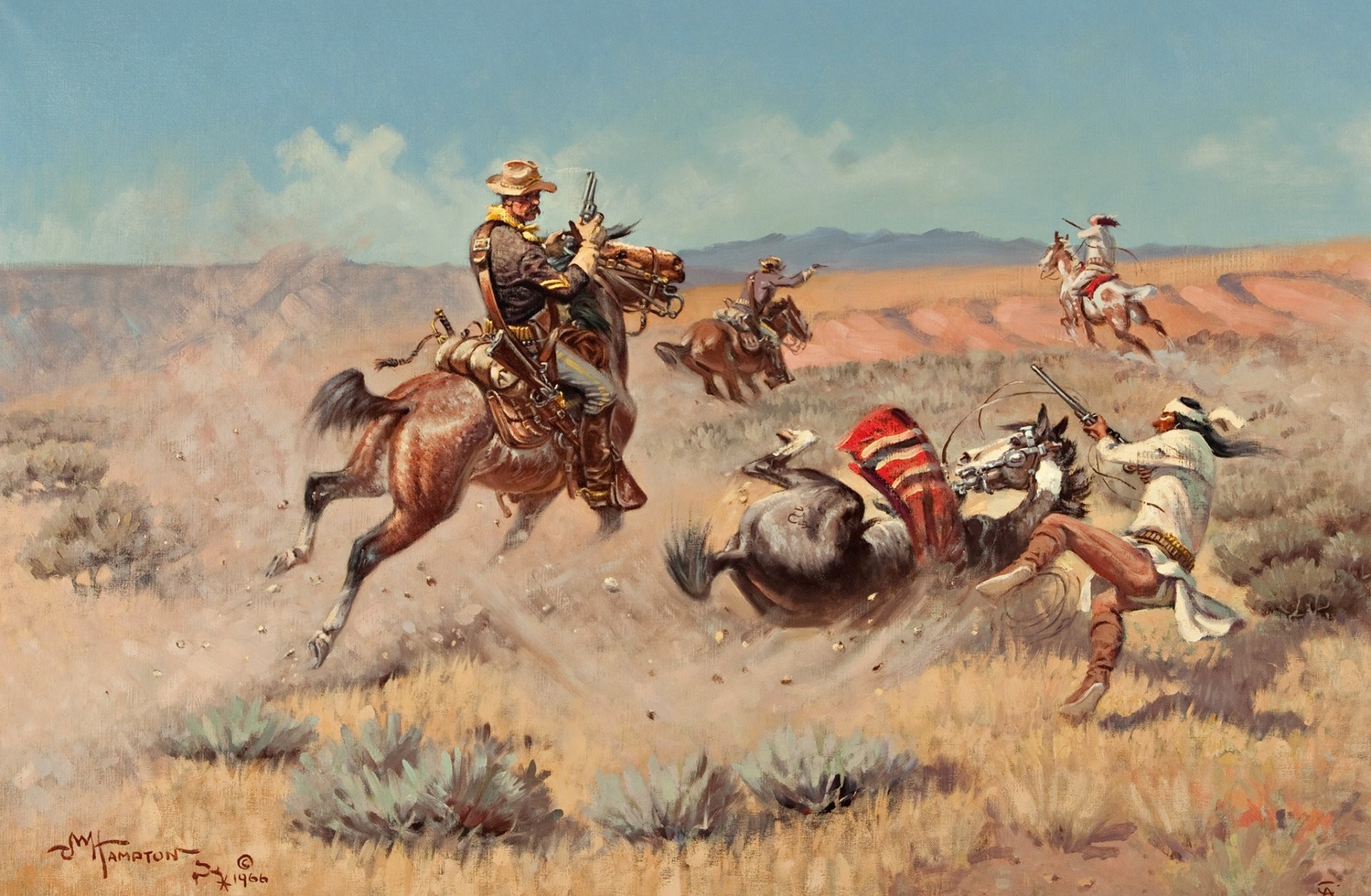 1920x1255 john wade hampton pattern prairie indian horse war sky mountain