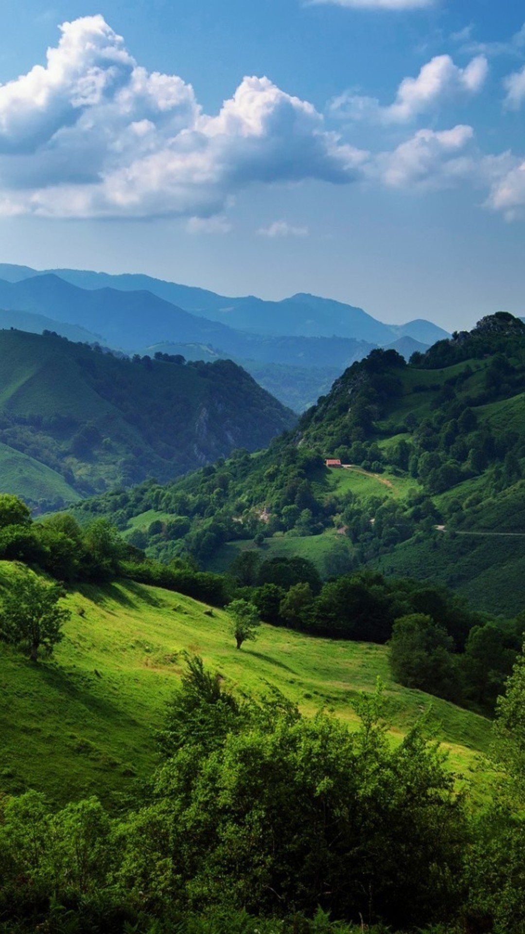 1080x1920 Wallpaper Download  Cantabrian Mountains - Amazing green landscape.  Landscapes Wallpaper. download beautiful HD