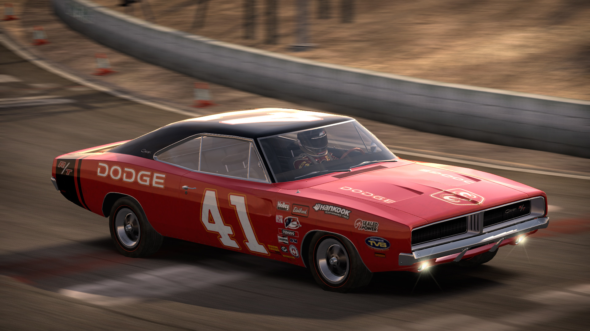 1920x1080 1969 Dodge Charger R/T racing game graphic.