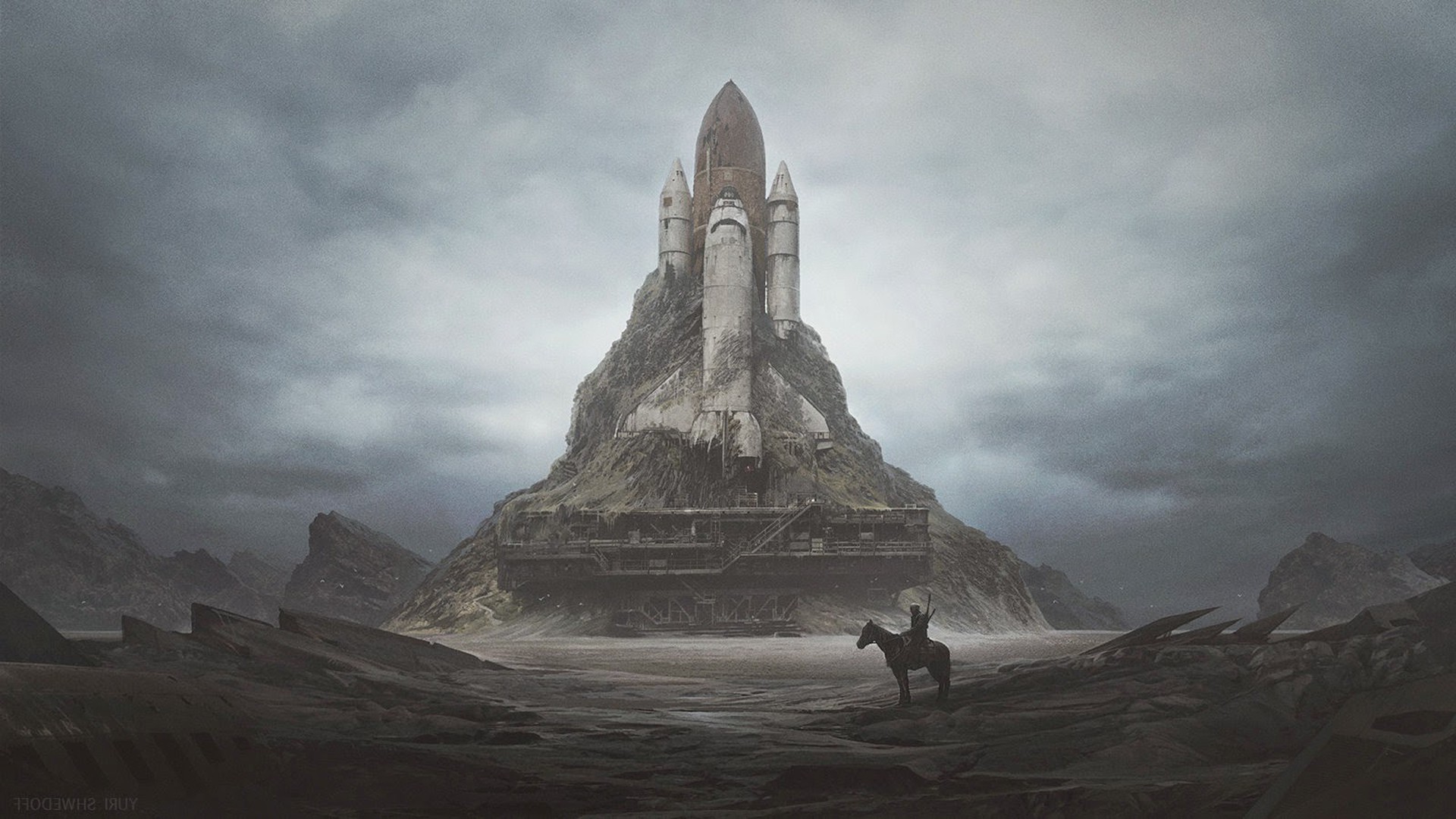 1920x1080 launch Pads, Space Shuttle, Wasteland, Apocalyptic, Dystopian, Horse  Wallpapers HD / Desktop and Mobile Backgrounds