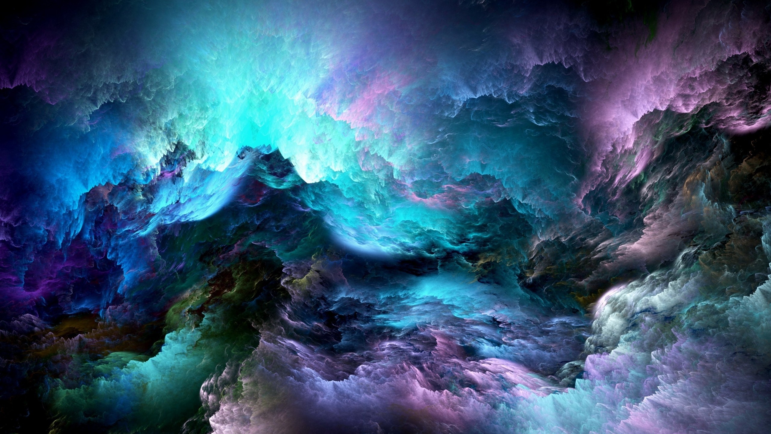2560x1440 Artistic - Cloud Abstract Fantasy Purple Blue Light Wallpaper