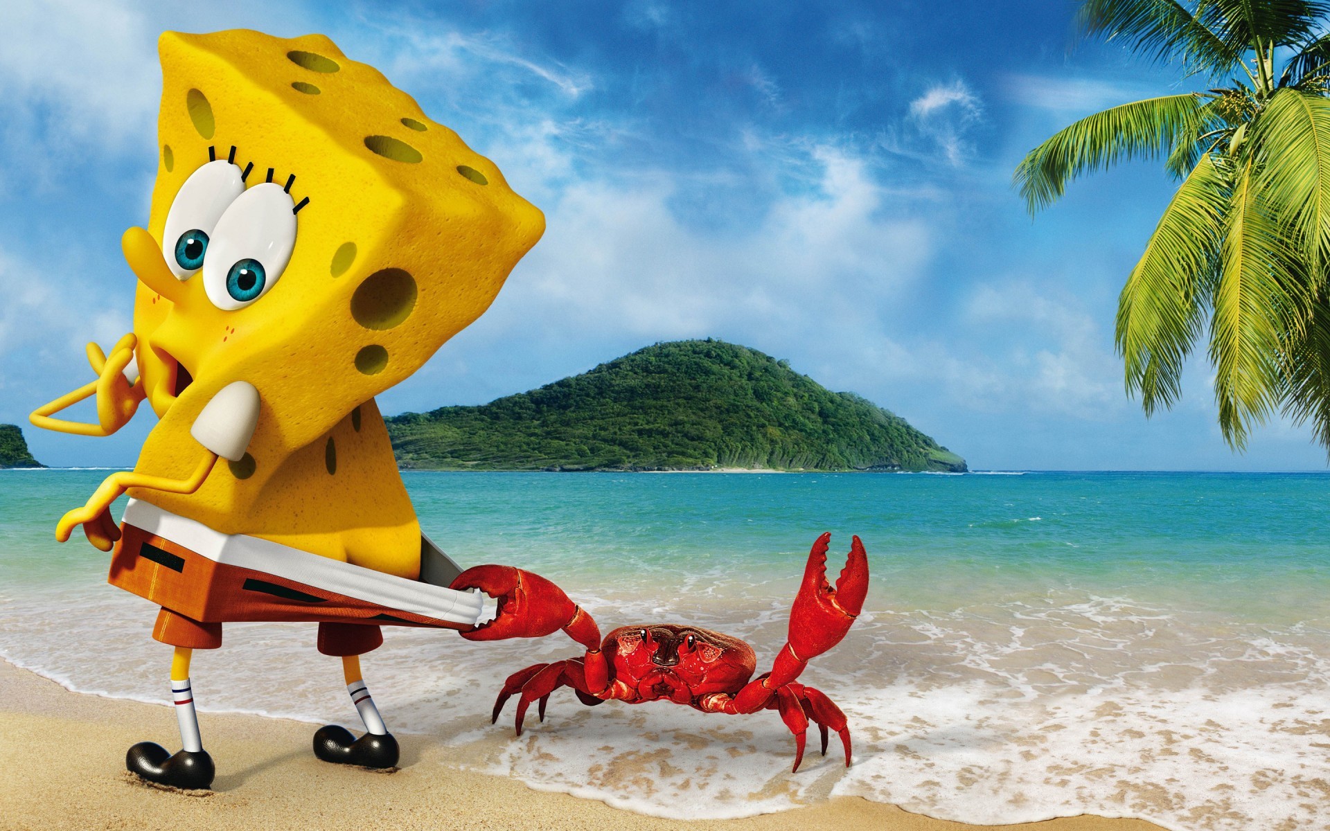 1920x1200 The Spongebob Movie 3D, background