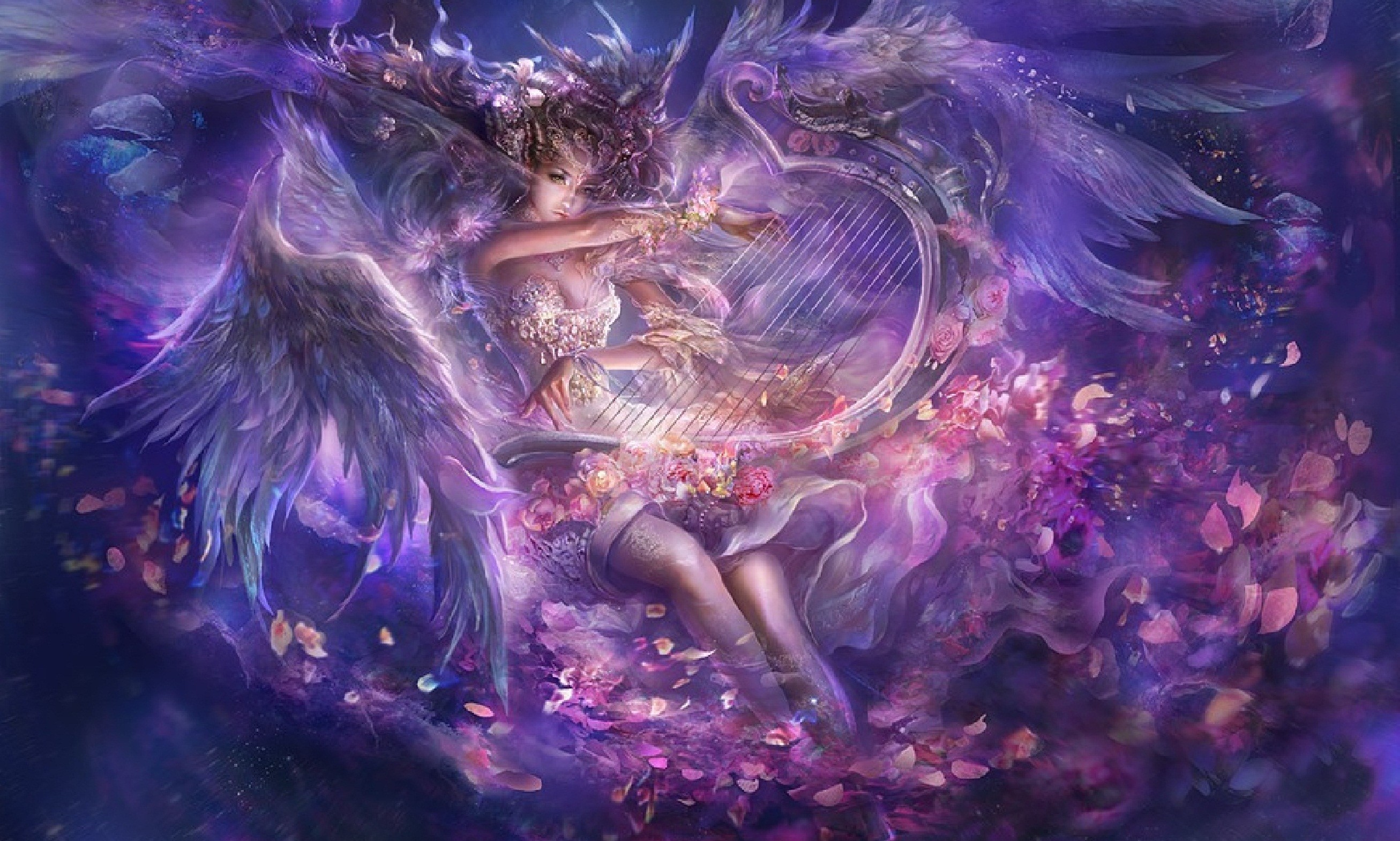 2613x1569 fantasy angel Wallpaper Backgrounds