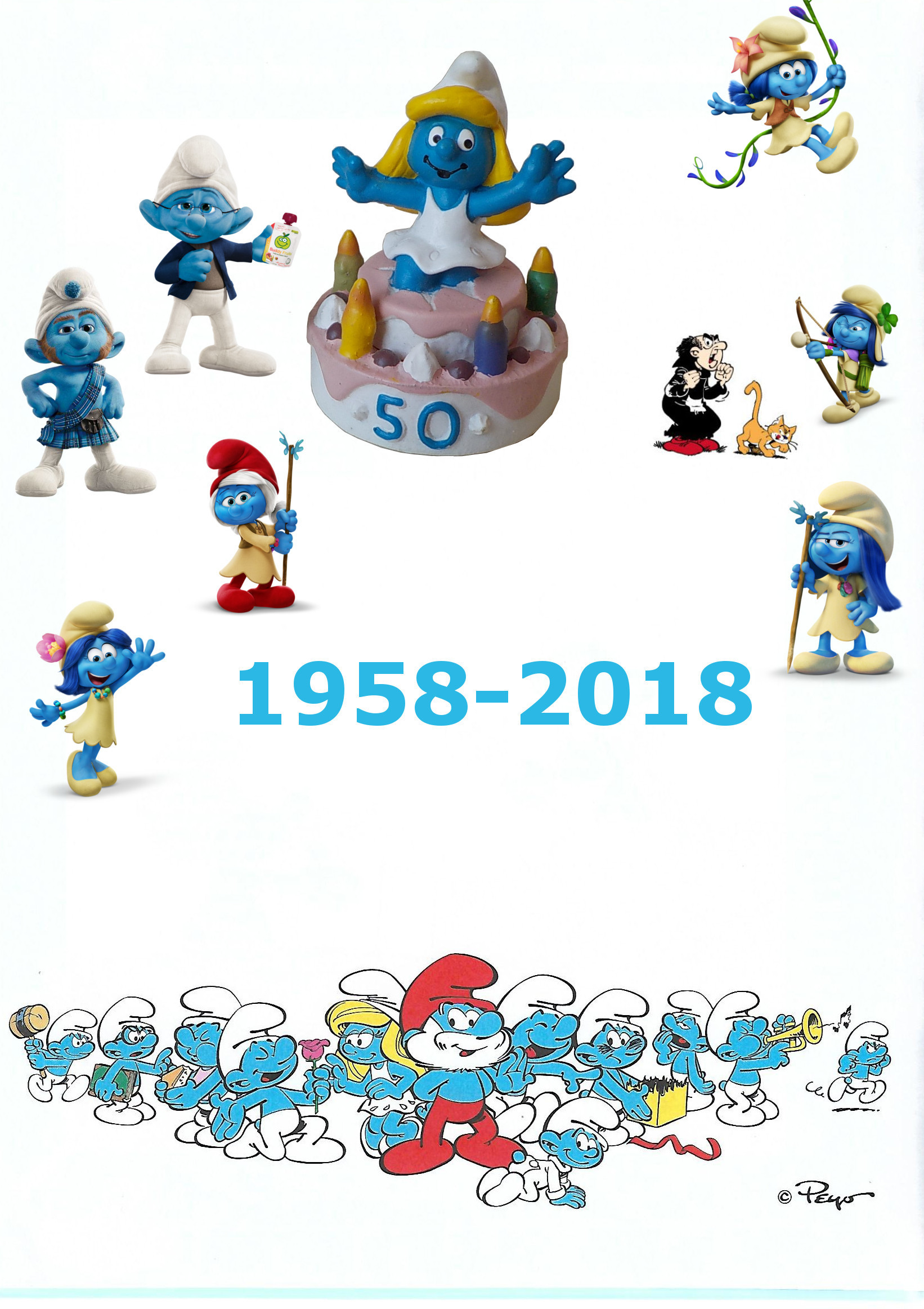 1642x2325 The Smurfs images Poster 60esimo anniversario dei puffi HD wallpaper and  background photos