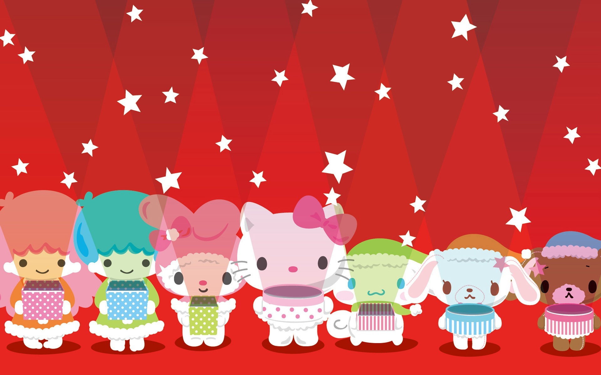 1920x1200 lights sanrio wallpaper background pixels widescreen hello christmas kitty  group character