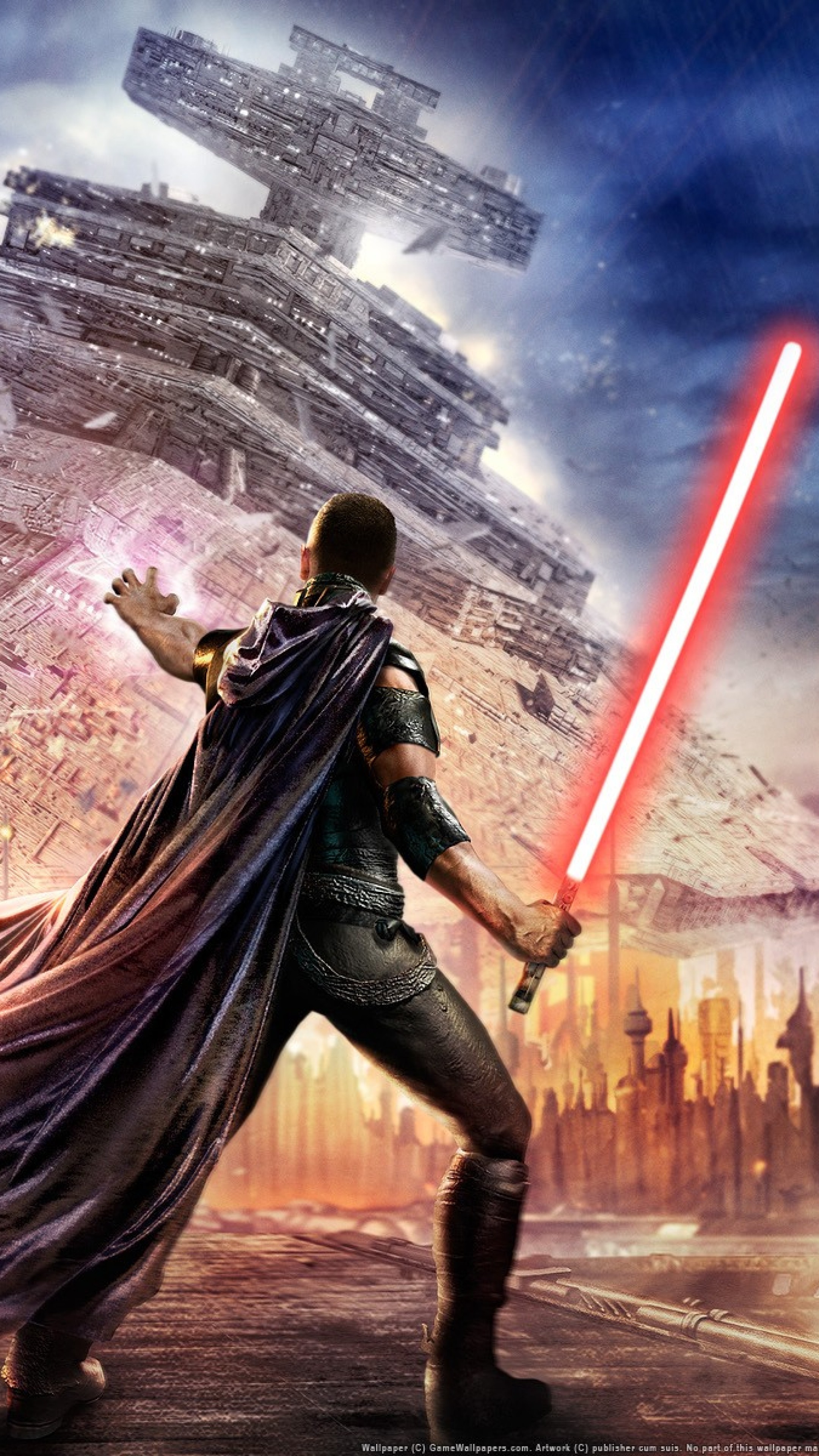 2160x3840  Wallpaper star wars, the force unleashed, lightsaber