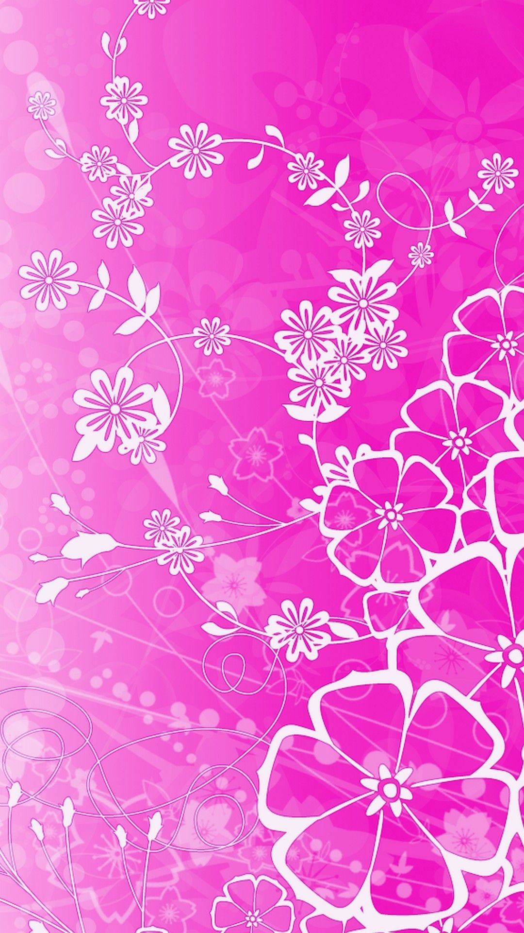 1080x1920 iPhone Cute Flower Pink Background - Best iPhone Wallpaper