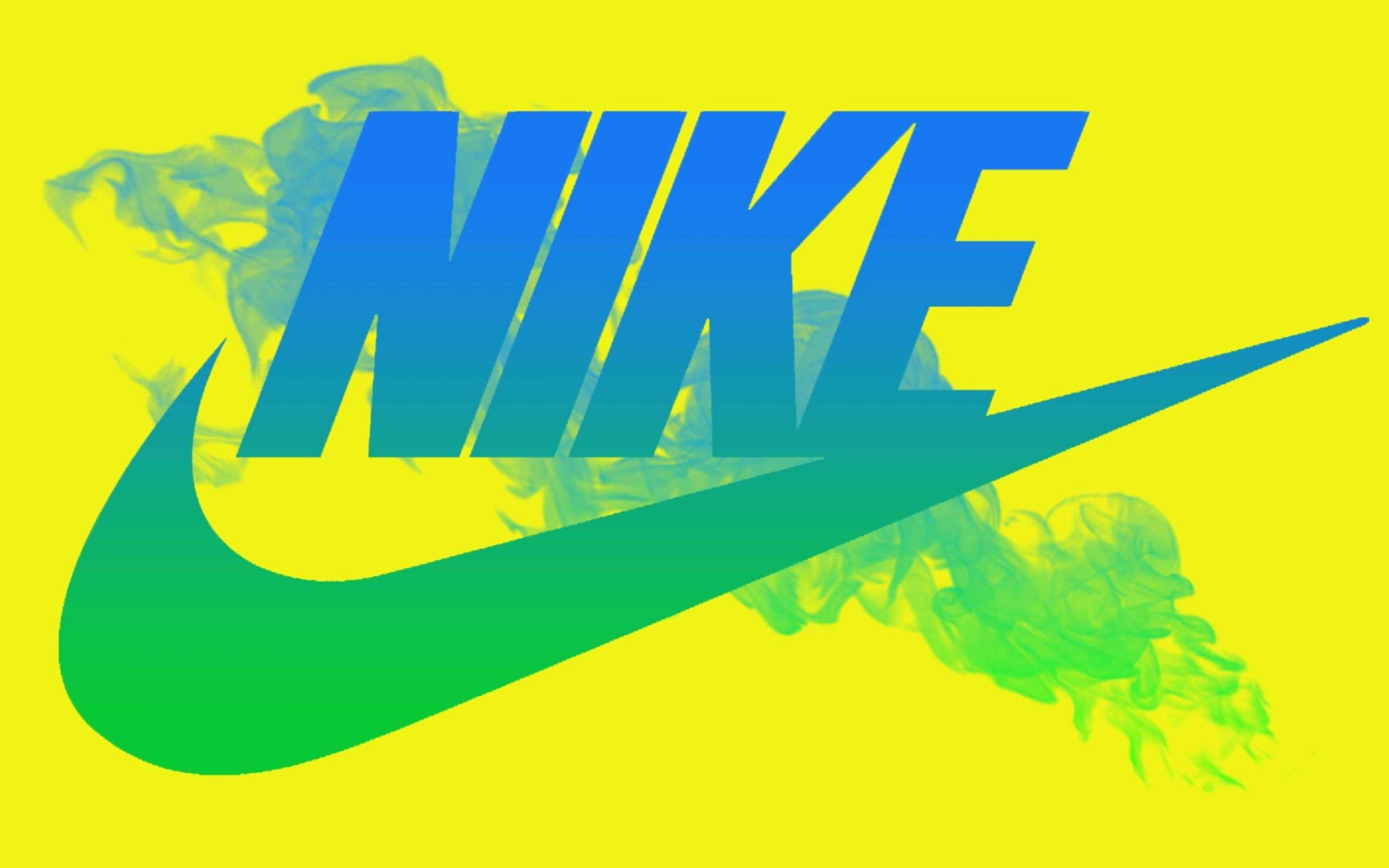 2880x1800 Blue Nike Logo Yellow Background Wallpaper Ful #6924 Wallpaper .