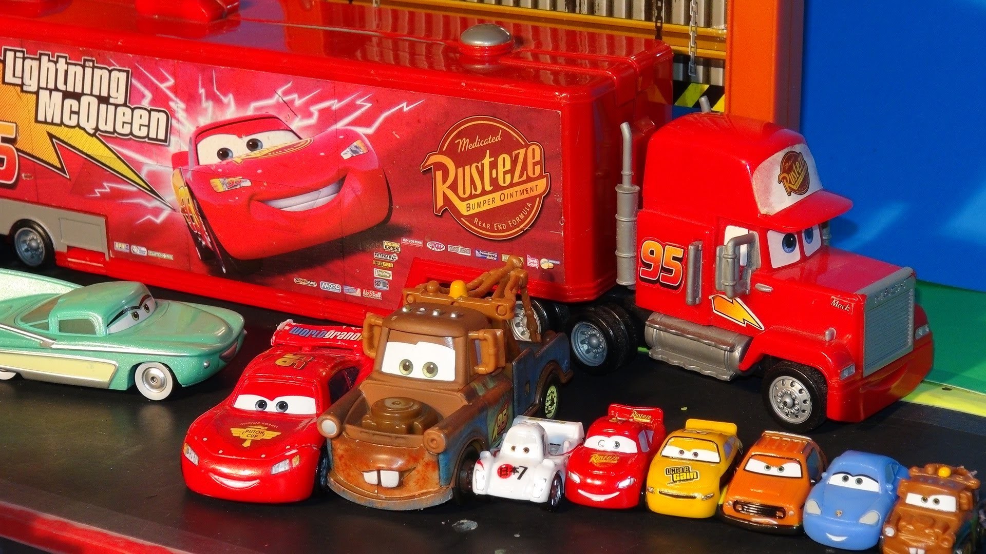 1920x1080 Play Doh Surprise Eggs in Pixar Cars Lightning McQueen with The Haulers ,  Maters Surprise Birthday - YouTube