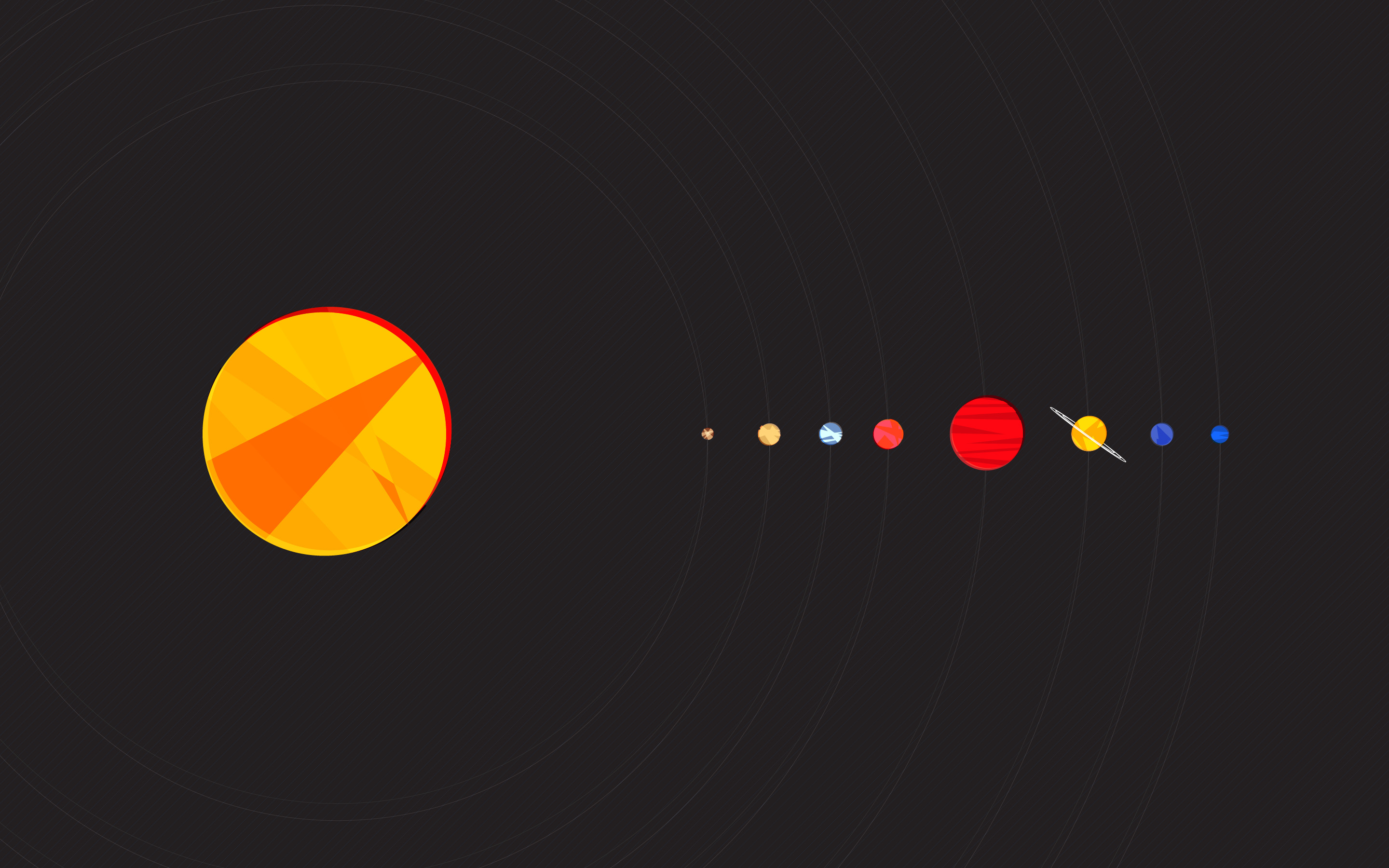 2880x1800 Minimalistic Artwork Outer Space Planets Solar System Sun